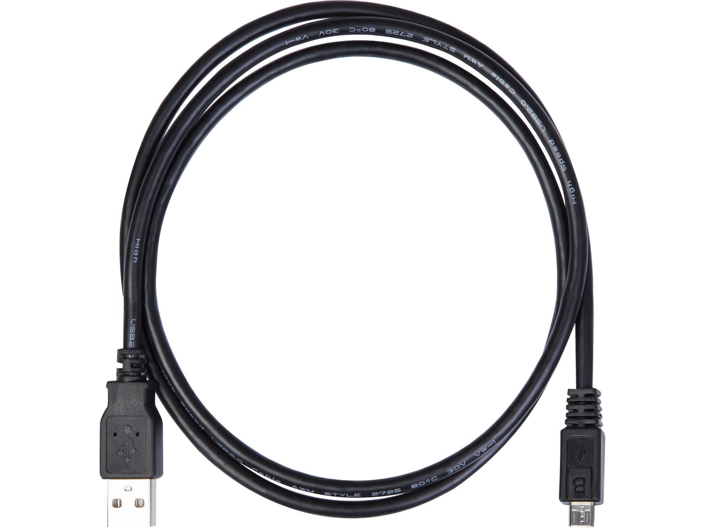 USB-A till USB Micro-B kabel 1m (svart) USB-kablar