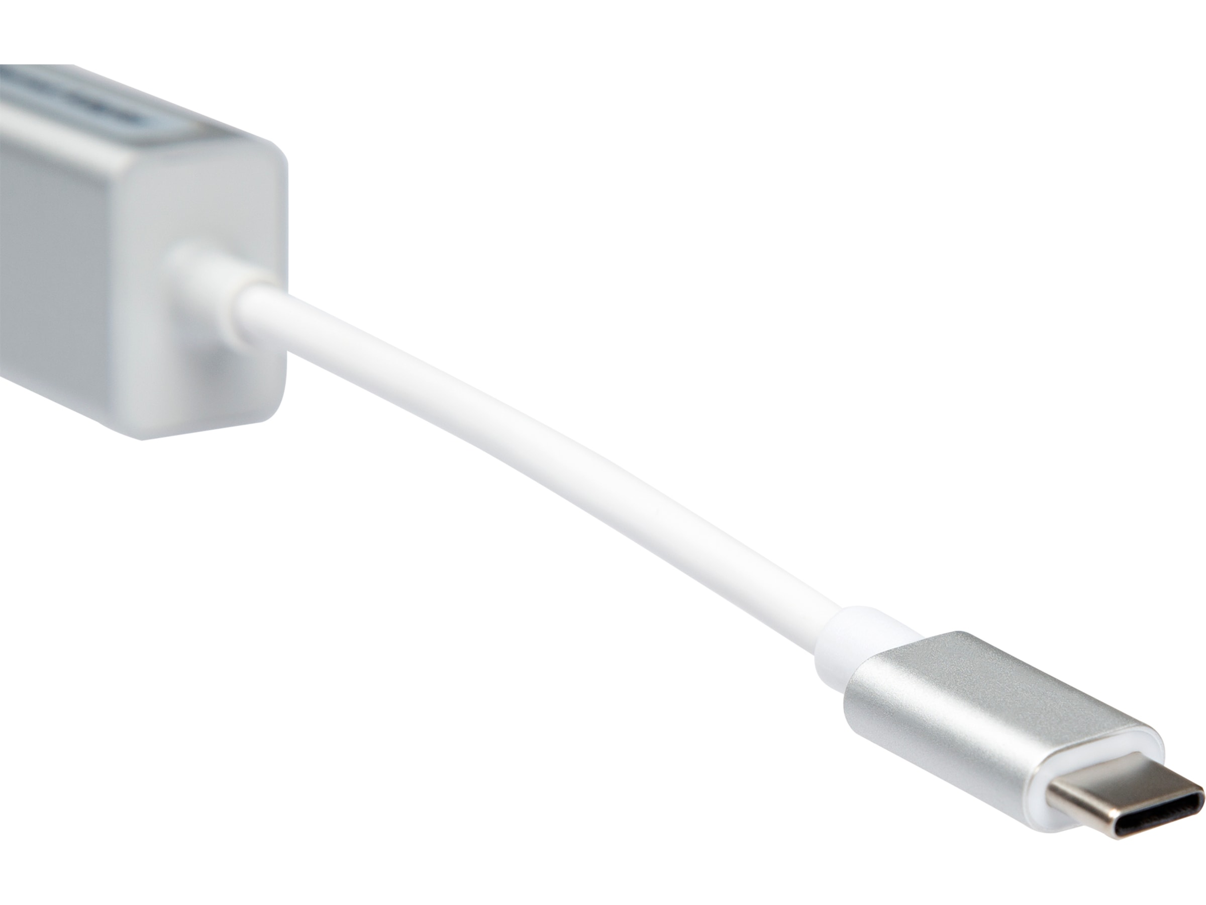 USB-C till 3xUSB-A Adapter 0,3m (vit) USB-kablar