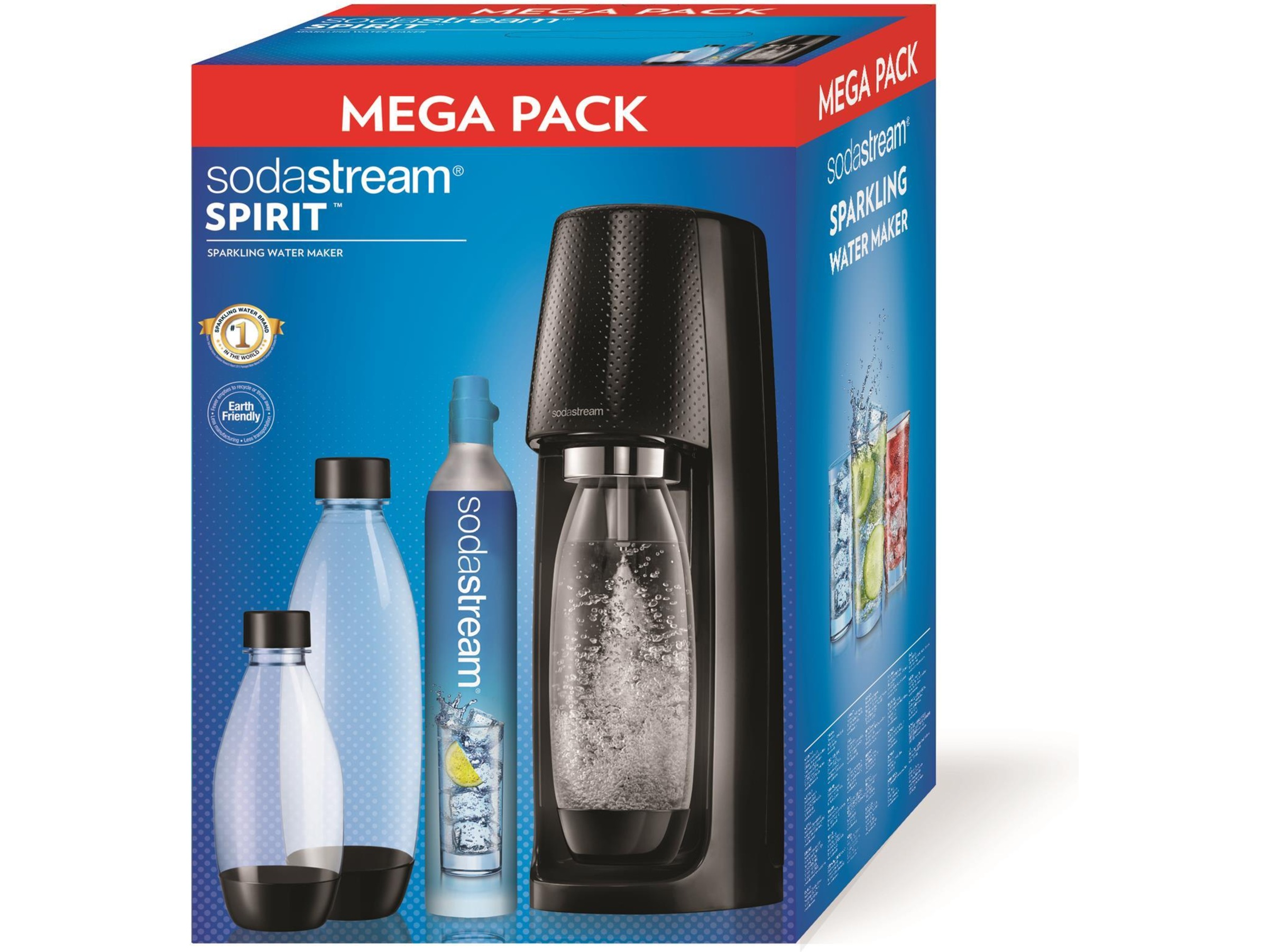 SodaStream Spirit black Megapack Sodamaskiner Komplett.se