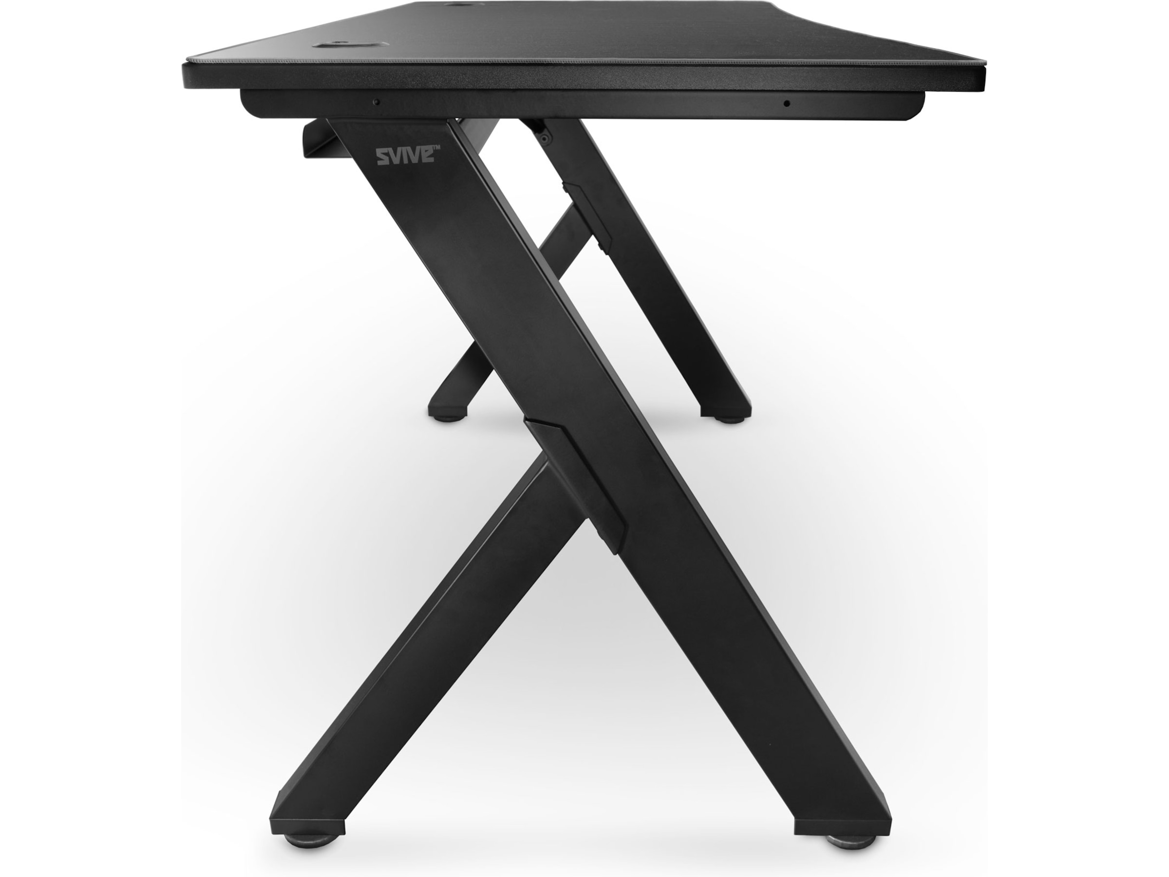 Svive Cygnus Gaming Desk matt svart med grå sömmar Gamingdesk