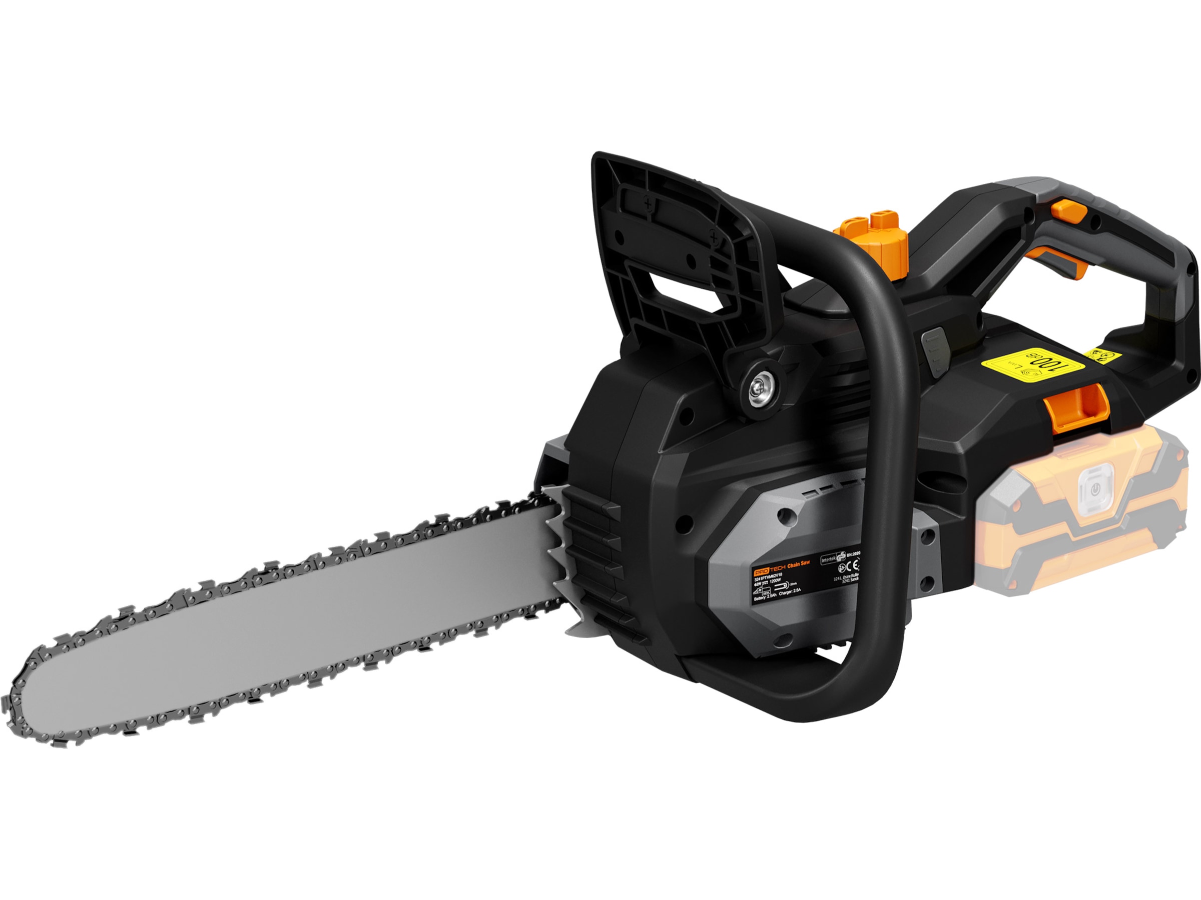 Protech +62 Volt borstfri motorsåg utan batteri Motorsågar