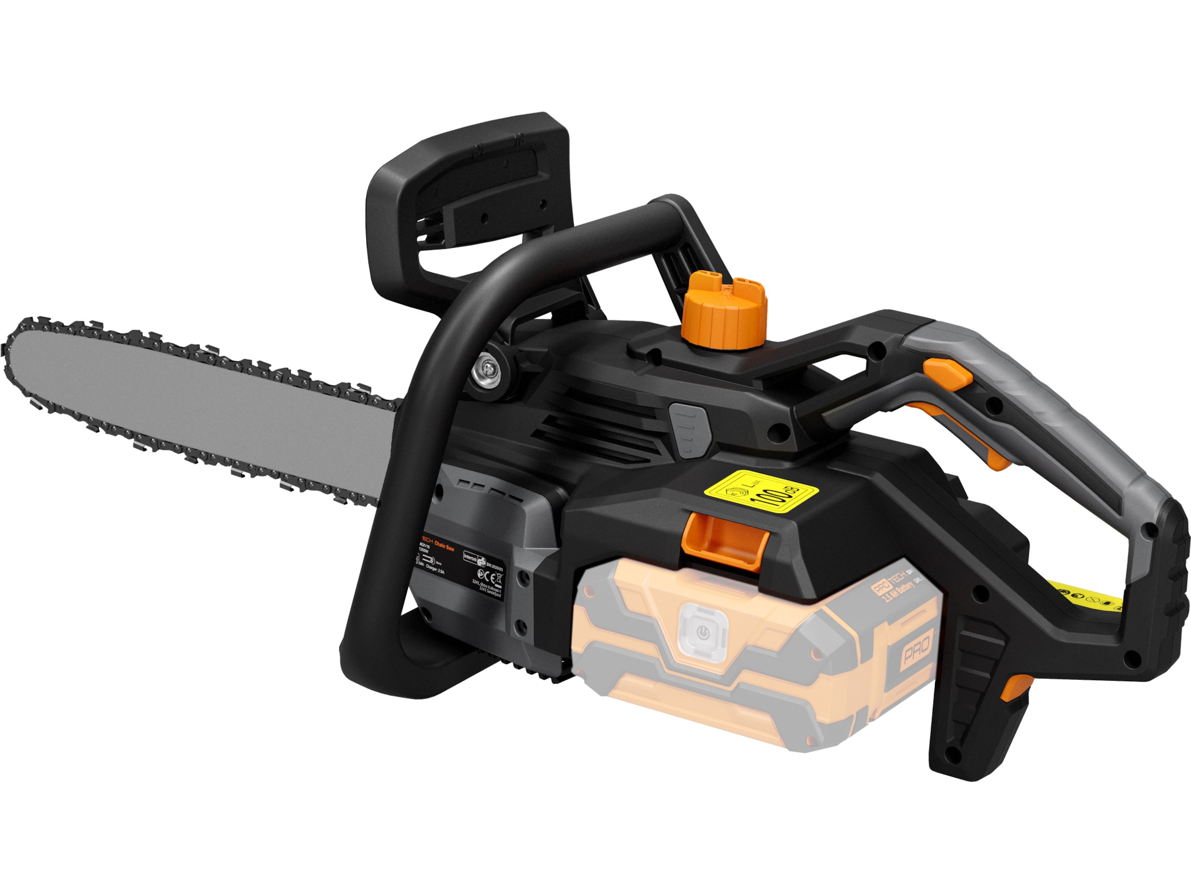 Protech +62 Volt borstfri motorsåg utan batteri Motorsågar