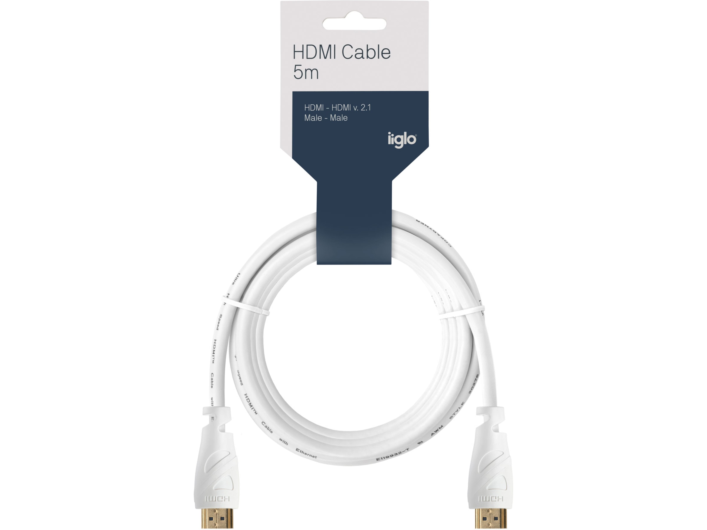 HDMI kabel 5m (vit) HDMI-kablar