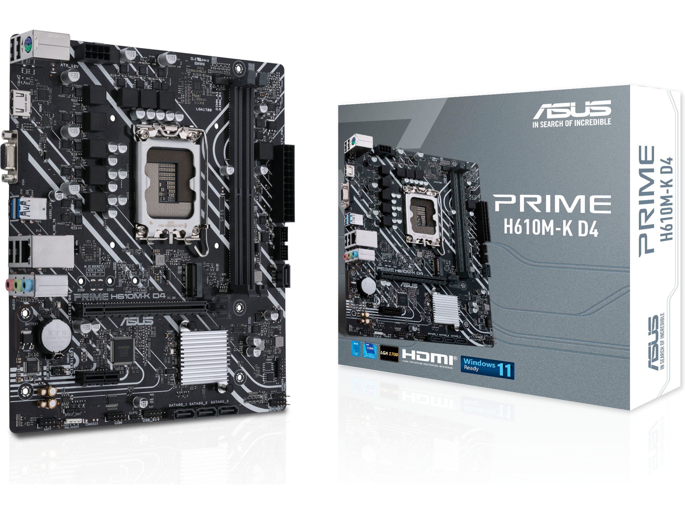ASUS PRIME H610M-K D4 Moderkort Intel Socket