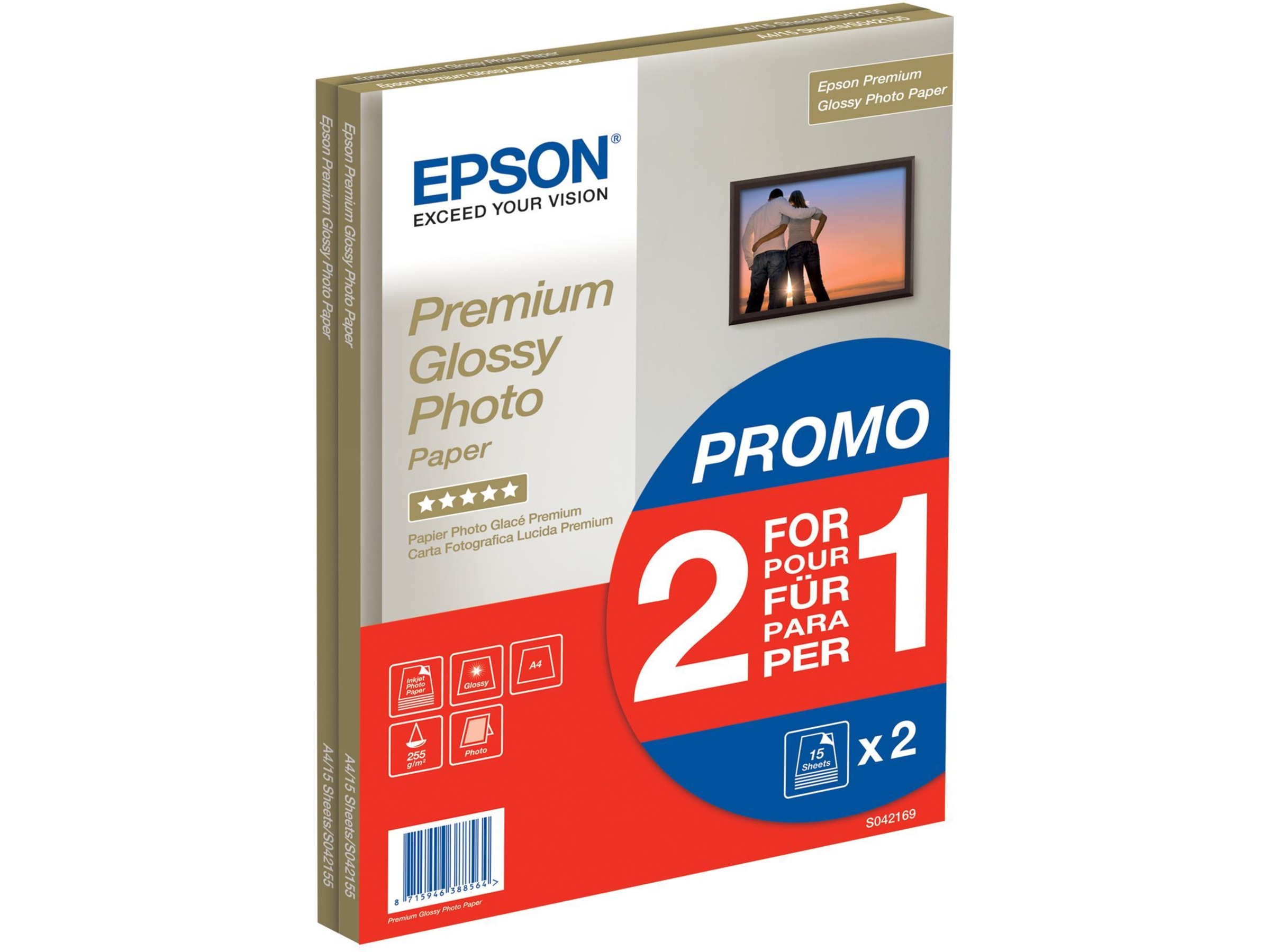 Epson Premium Glossy Photo Paper A4 Papper