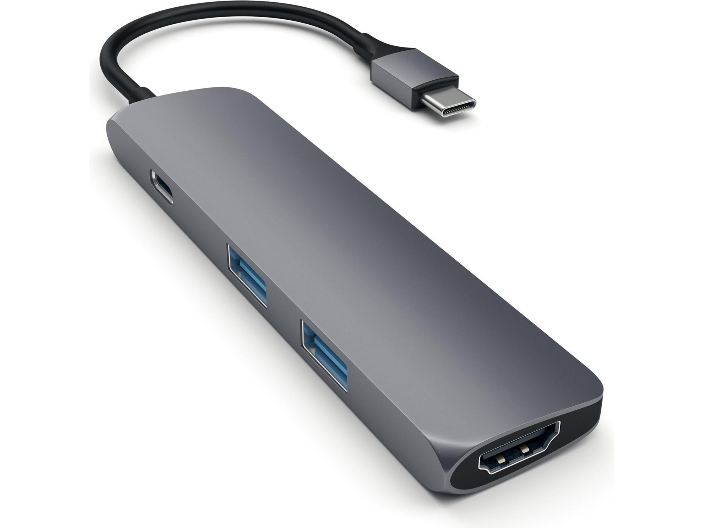 Satechi Slim MultiPort 4K Docking (rymdgrå) Dockningsstation och USB-hub