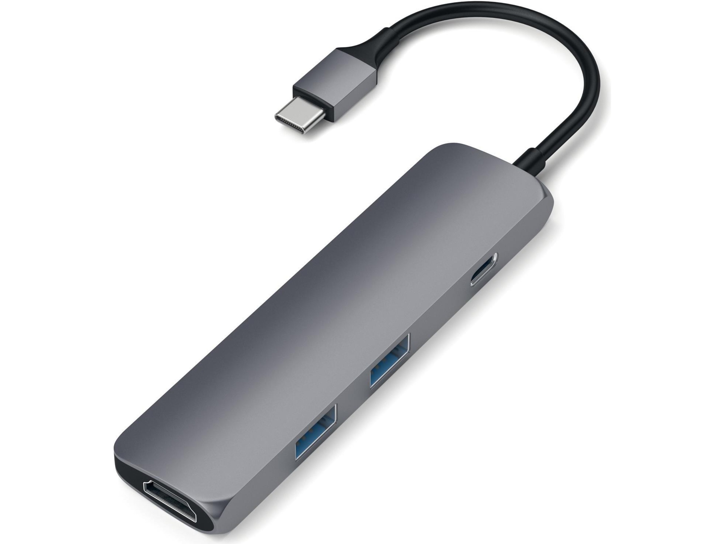 Satechi Slim MultiPort 4K Docking (rymdgrå) Dockningsstation och USB-hub