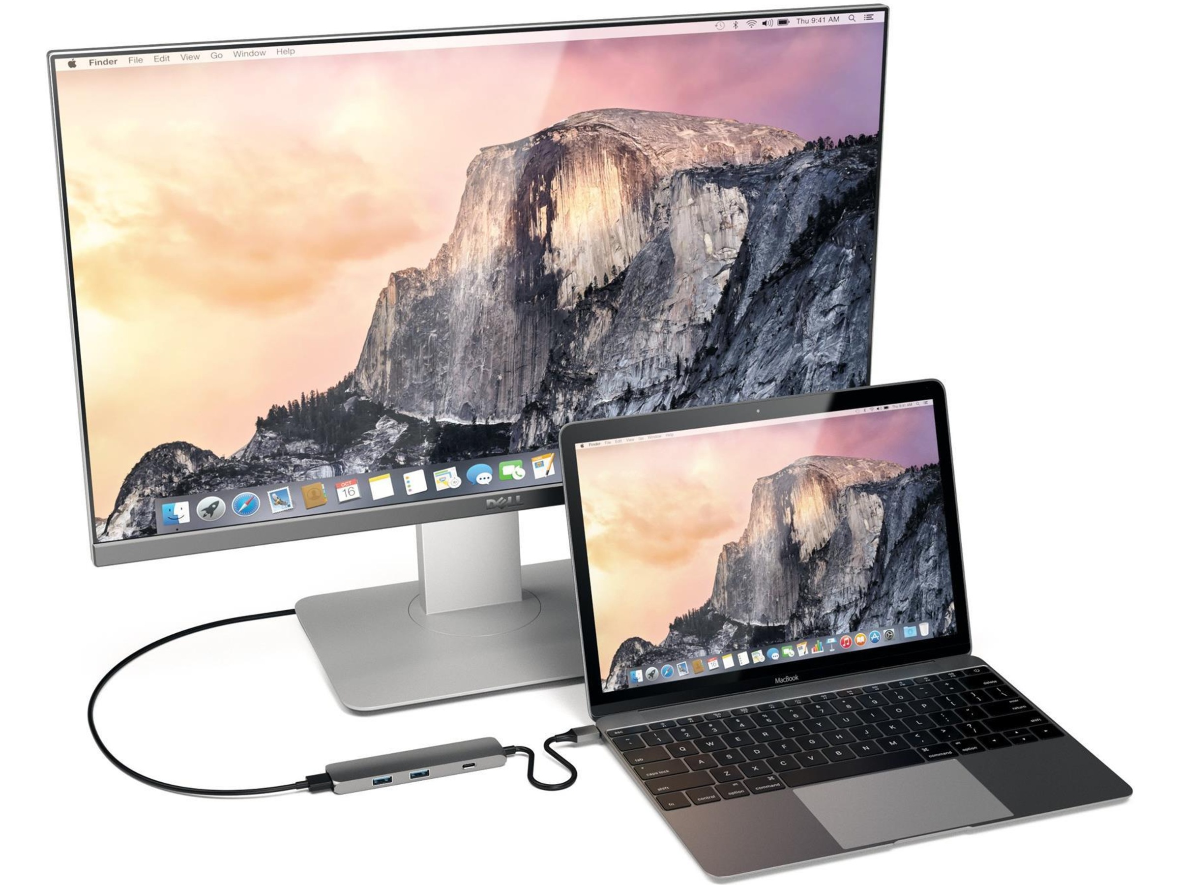 Satechi Slim MultiPort 4K Docking (rymdgrå) Dockningsstation och USB-hub