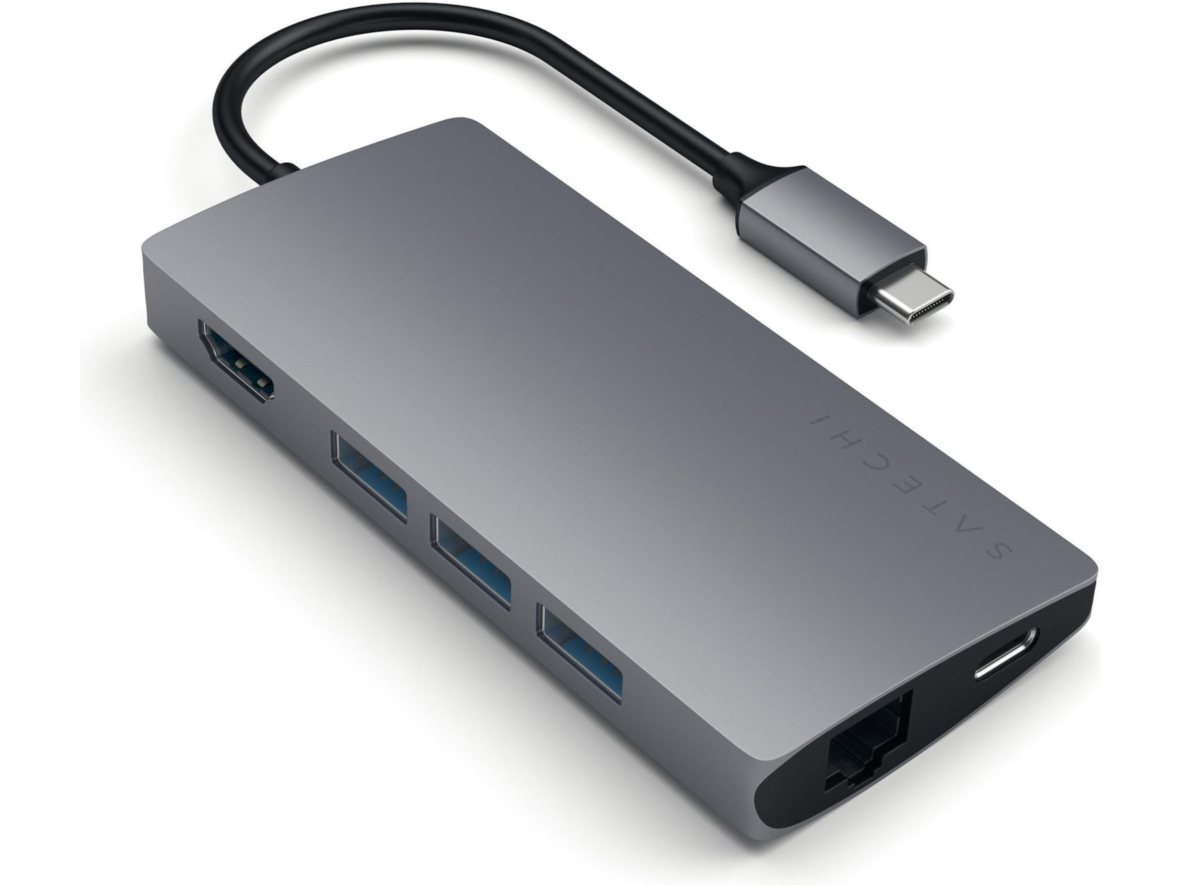 Satechi MultiPort 4K Docking V2 (rymdgrå) Dockningsstation och USB-hub