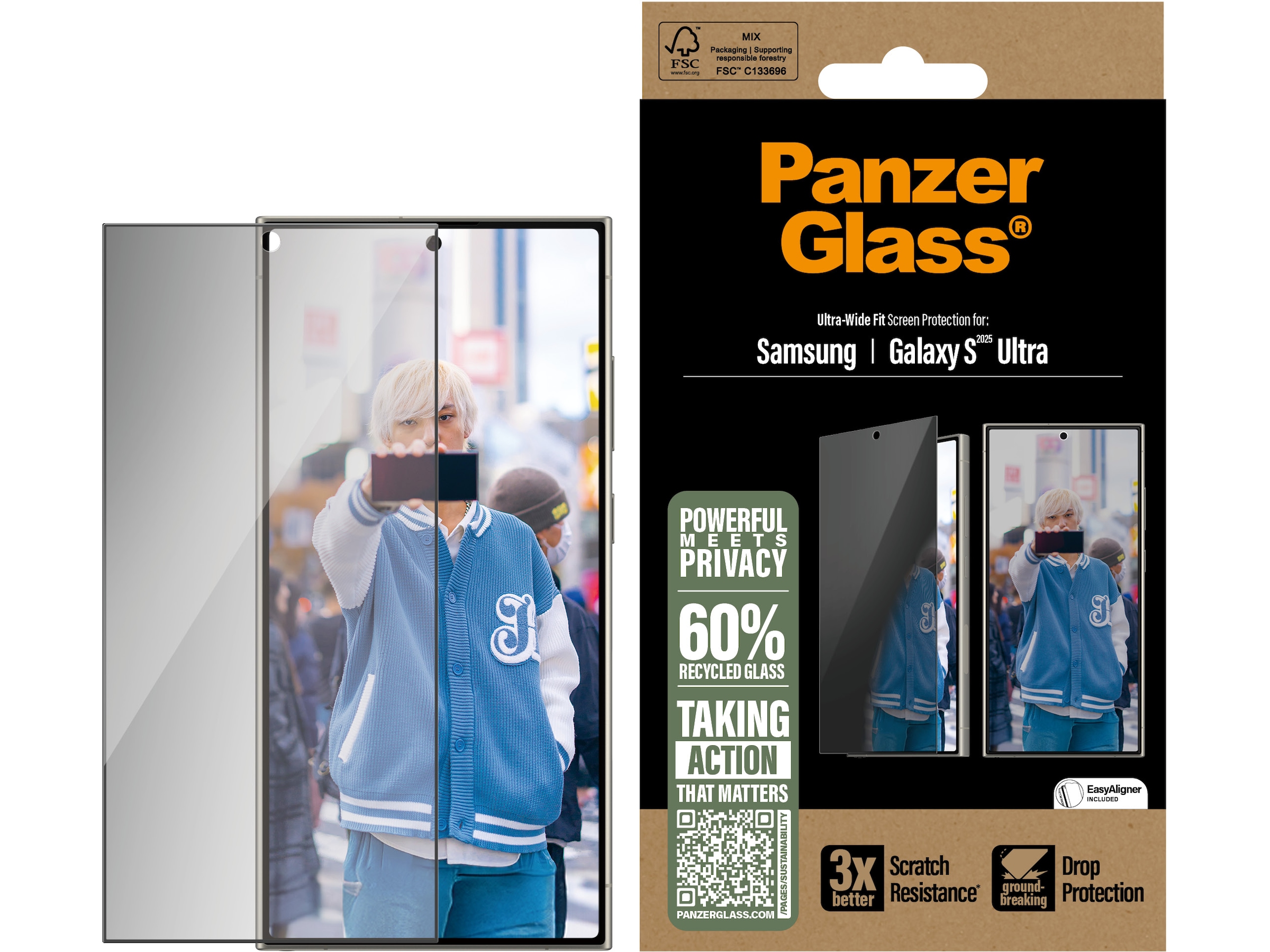 PanzerGlass Galaxy S25 Ultra Privacy skärmskydd Skärmskydd mobiltelefon