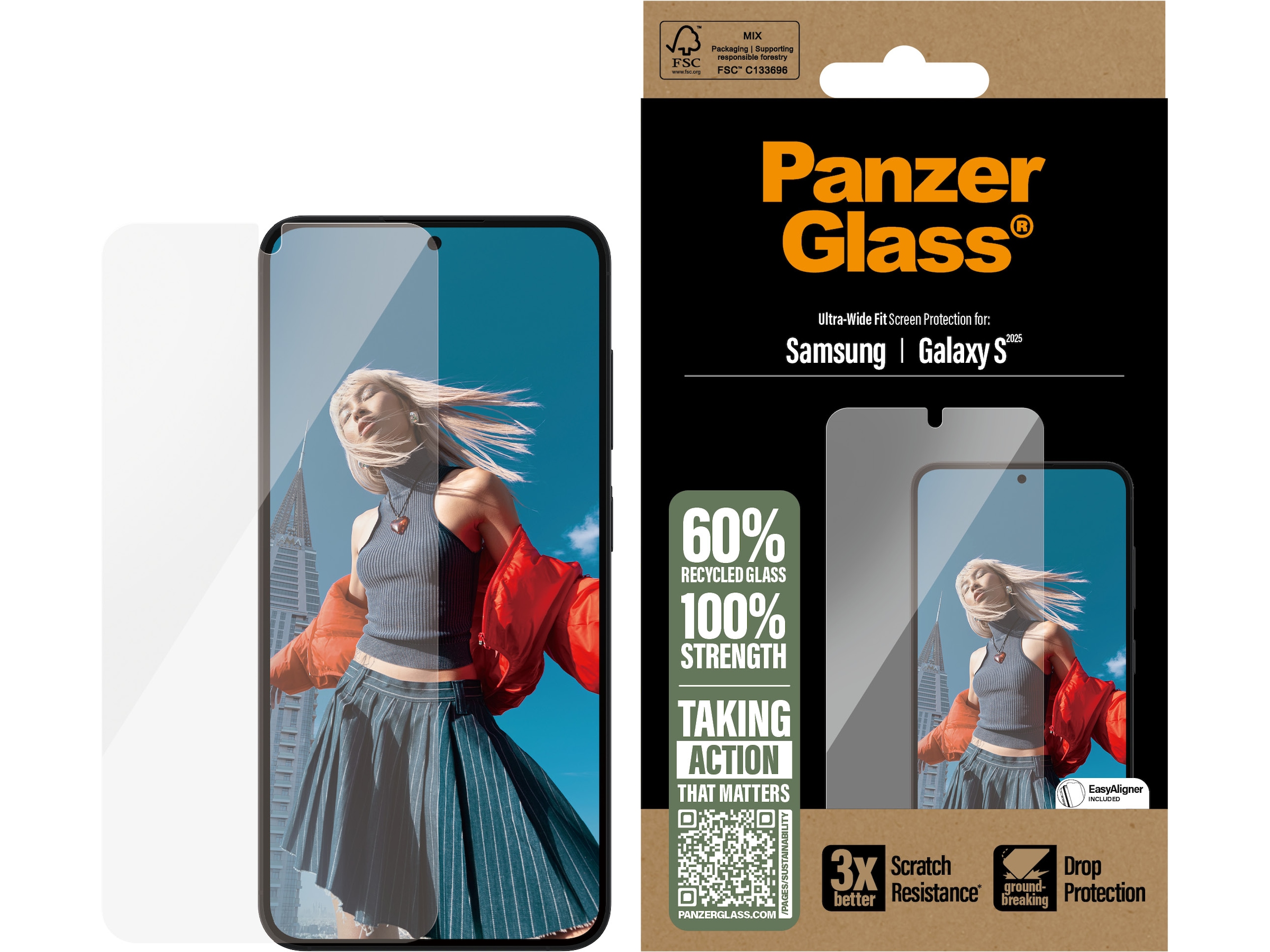 PanzerGlass Galaxy S25 skärmskydd Skärmskydd mobiltelefon