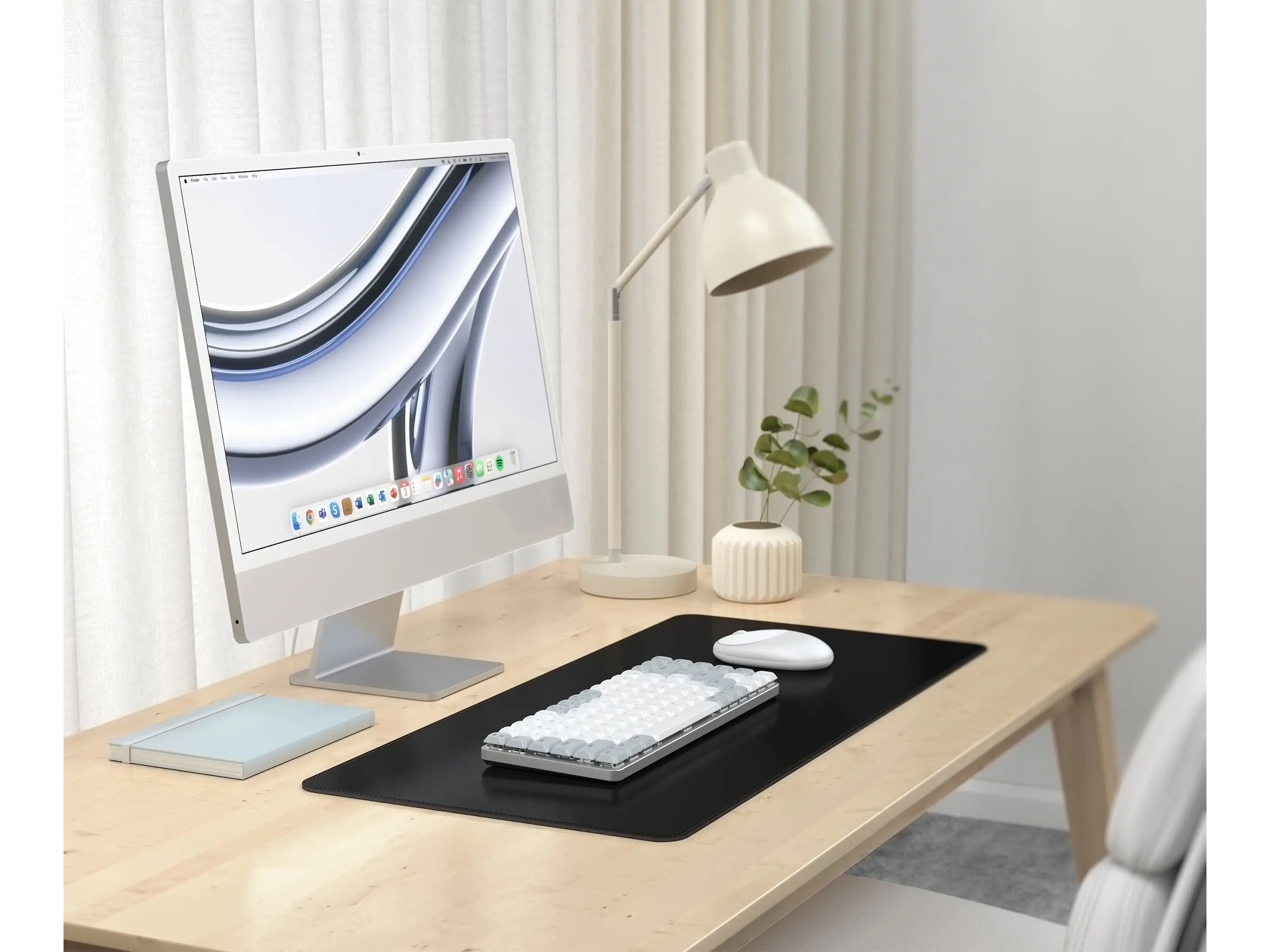 Satechi Vegan-Leather Premium skrivbordsmatta (svart) Musmatta