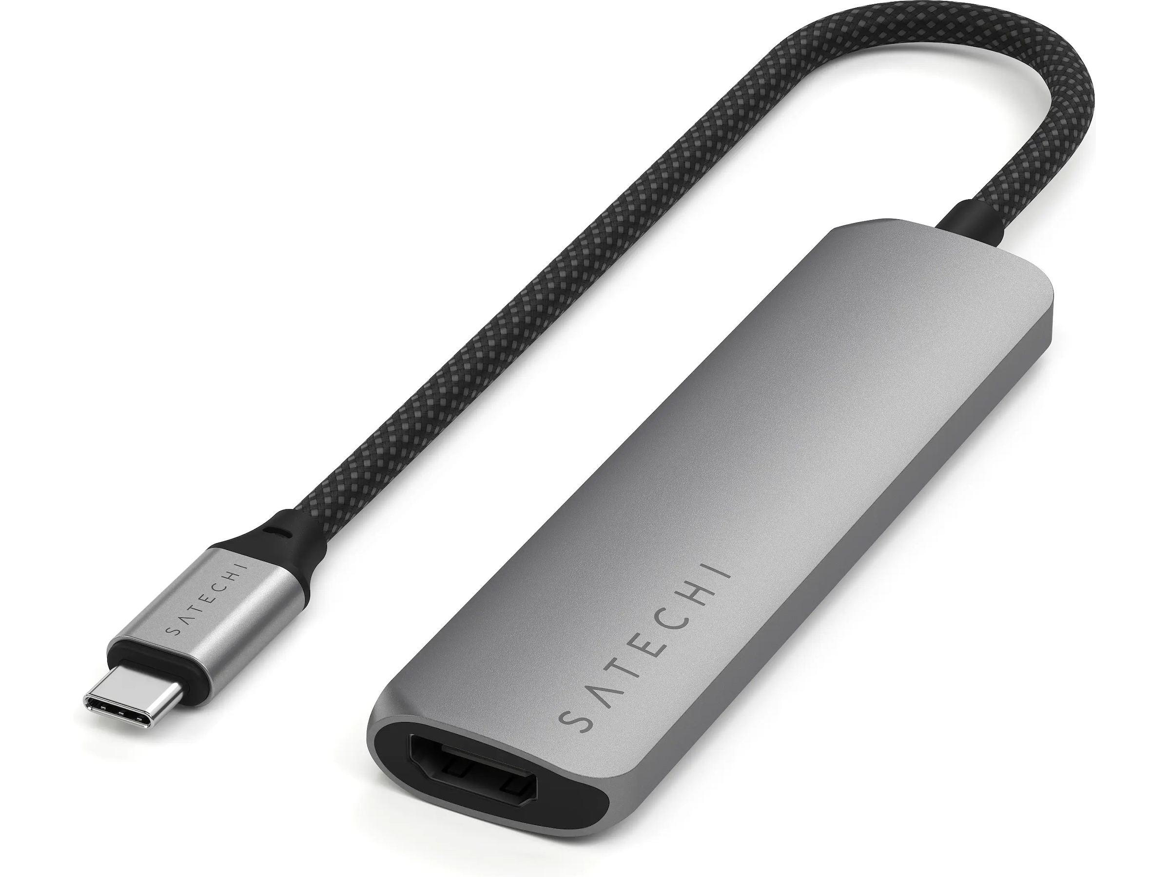 Satechi 4-i-1 Slim 4K Multiport docking (rymdgrå) Dockningsstation och USB-hub