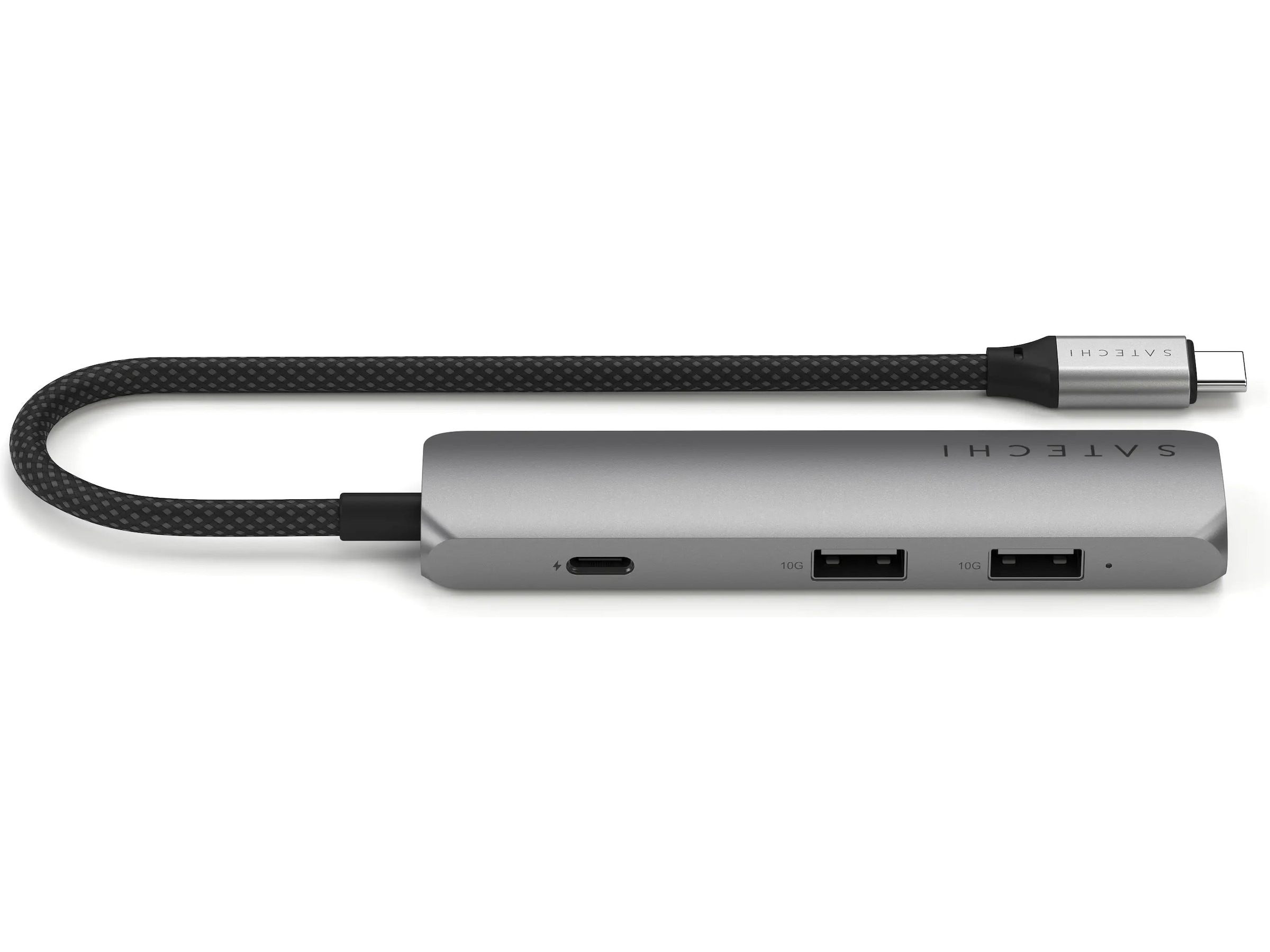 Satechi 4-i-1 Slim 4K Multiport docking (rymdgrå) Dockningsstation och USB-hub