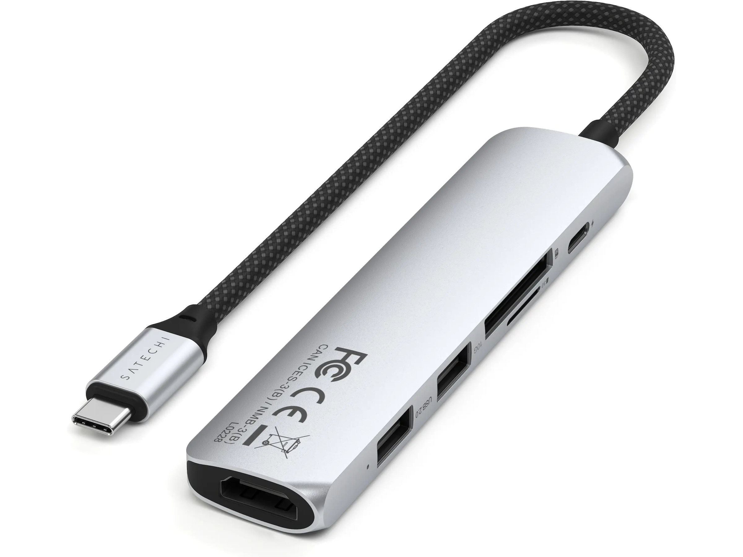 Satechi 6-i-1 Slim Multiport docking (silver) Dockningsstation och USB-hub