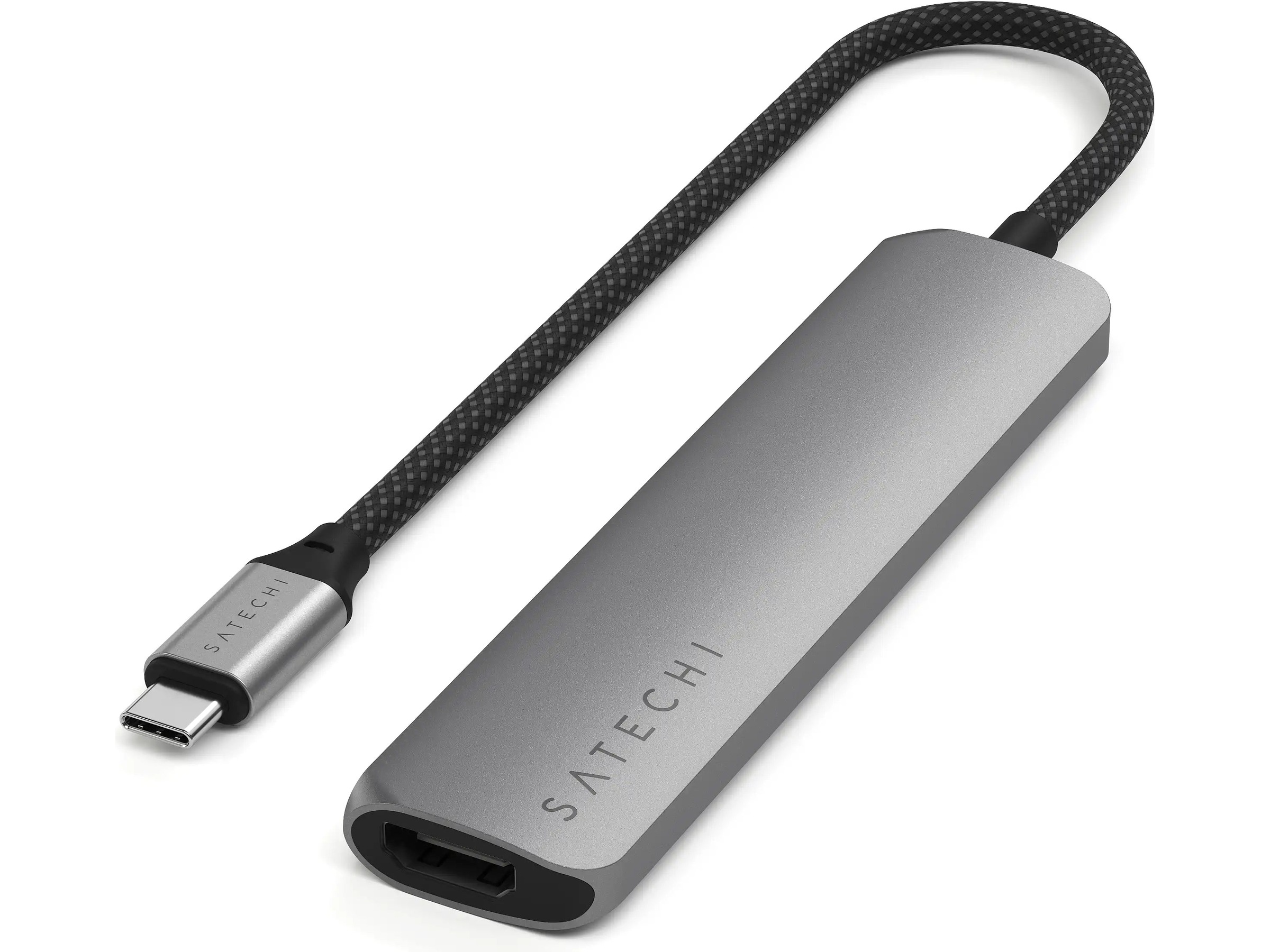 Satechi 6-i-1 Slim Multiport docking (rymdgrå) Dockningsstation och USB-hub