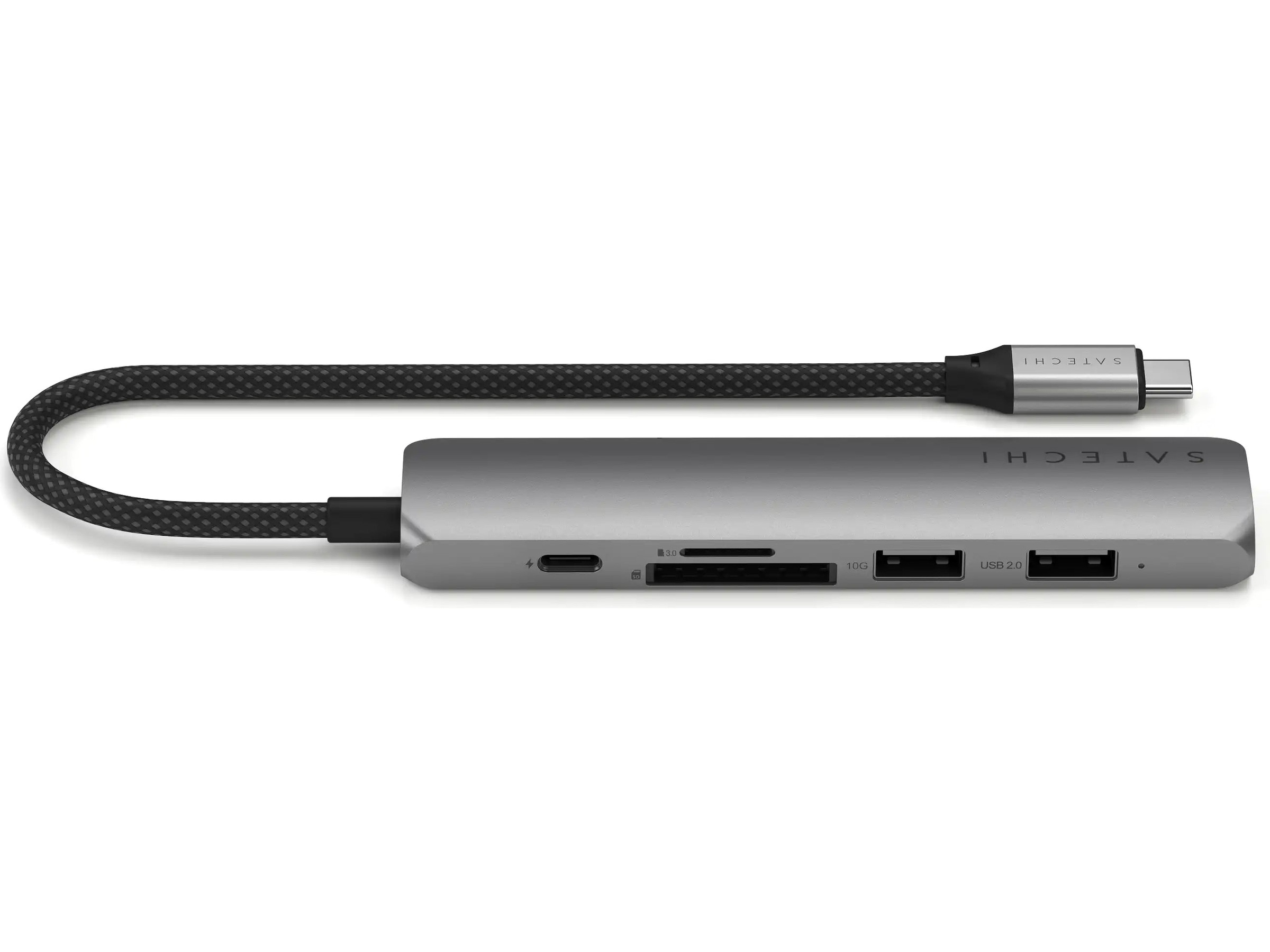 Satechi 6-i-1 Slim Multiport docking (rymdgrå) Dockningsstation och USB-hub