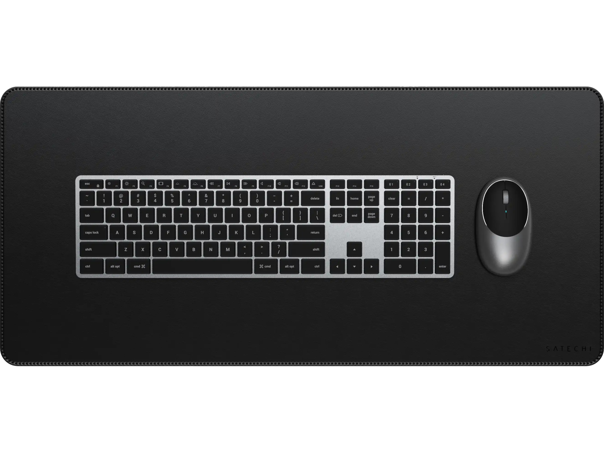 Satechi Vegan-Leather Premium skrivbordsmatta (svart) Musmatta