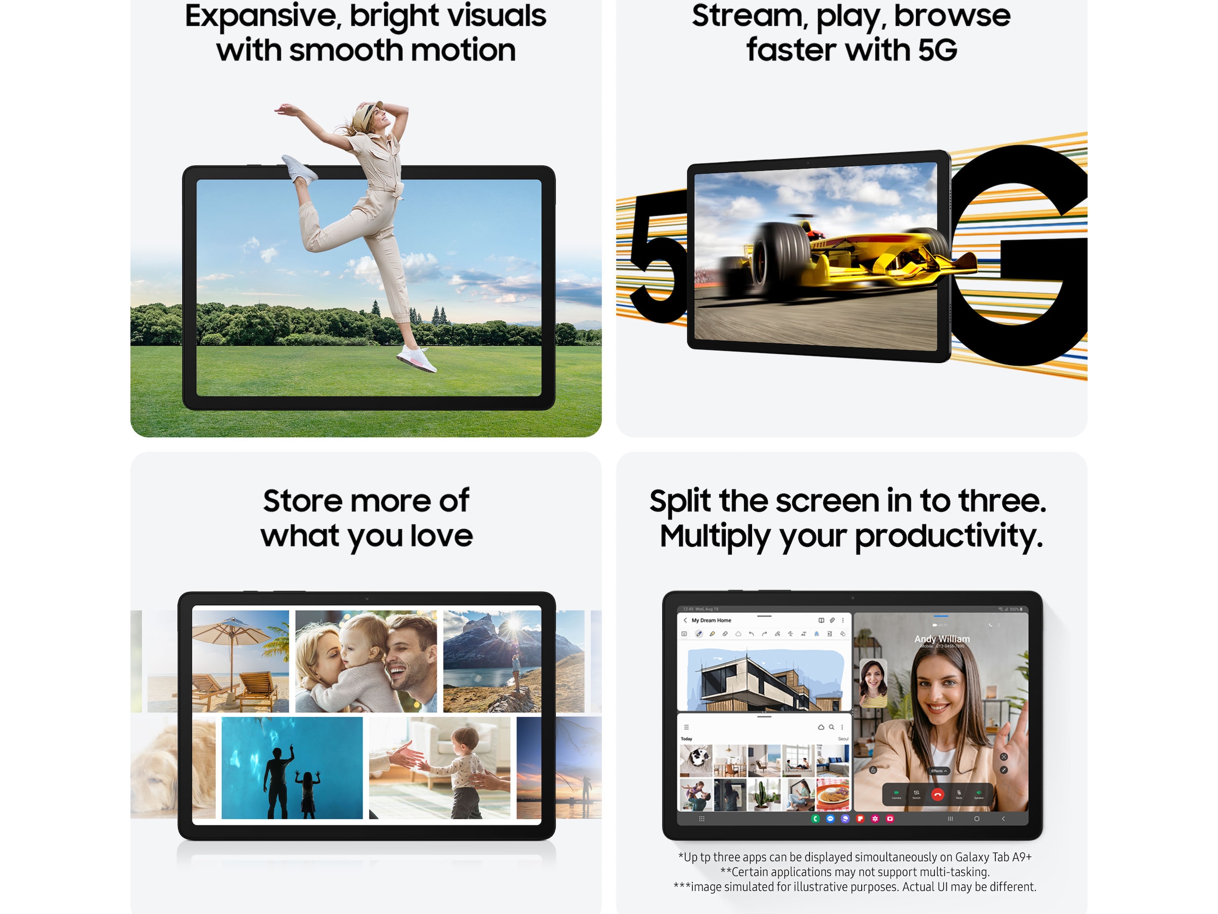 Samsung Galaxy Tab A9+ WiFi 64GB (graphite) -B-Grade Demo övrigt i datorer