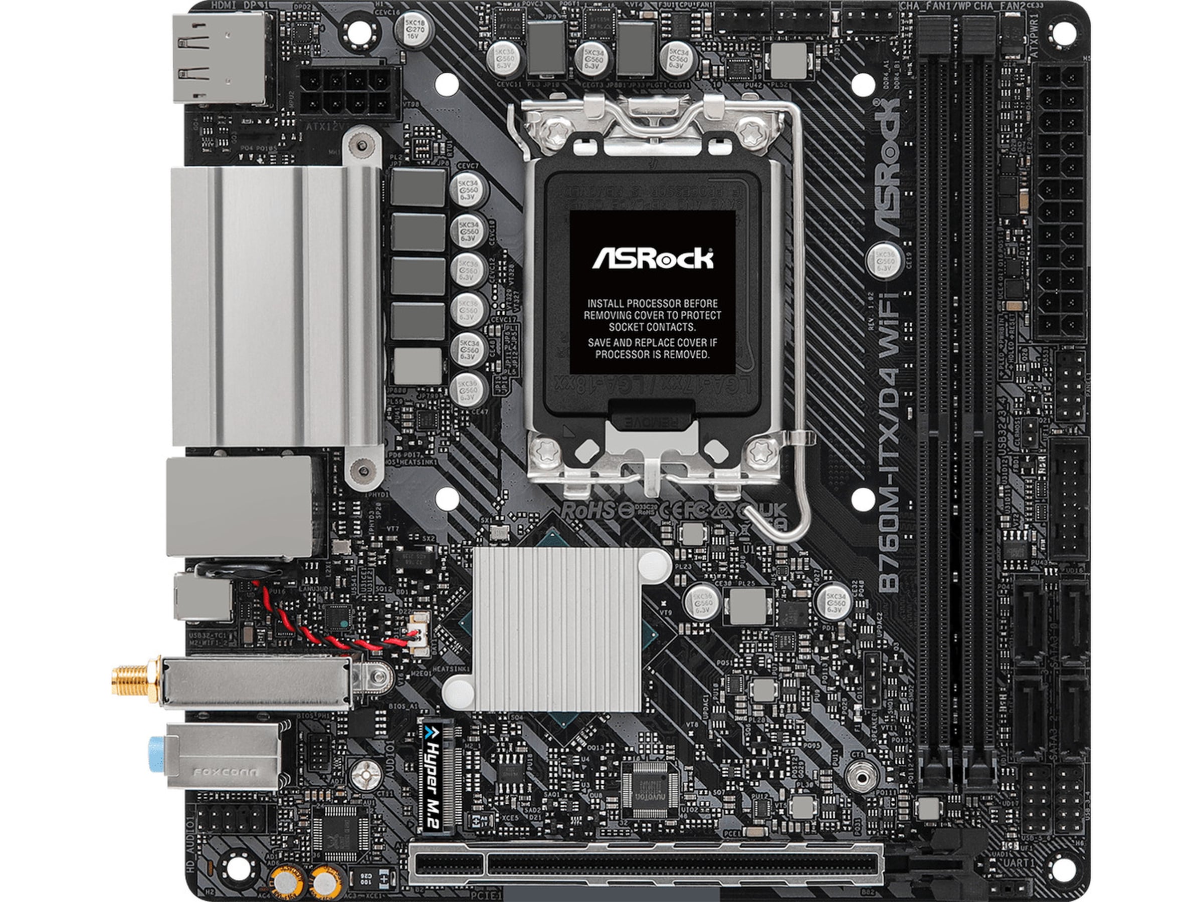 ASRock B760M-ITX/D4 WIFI Moderkort Intel Socket