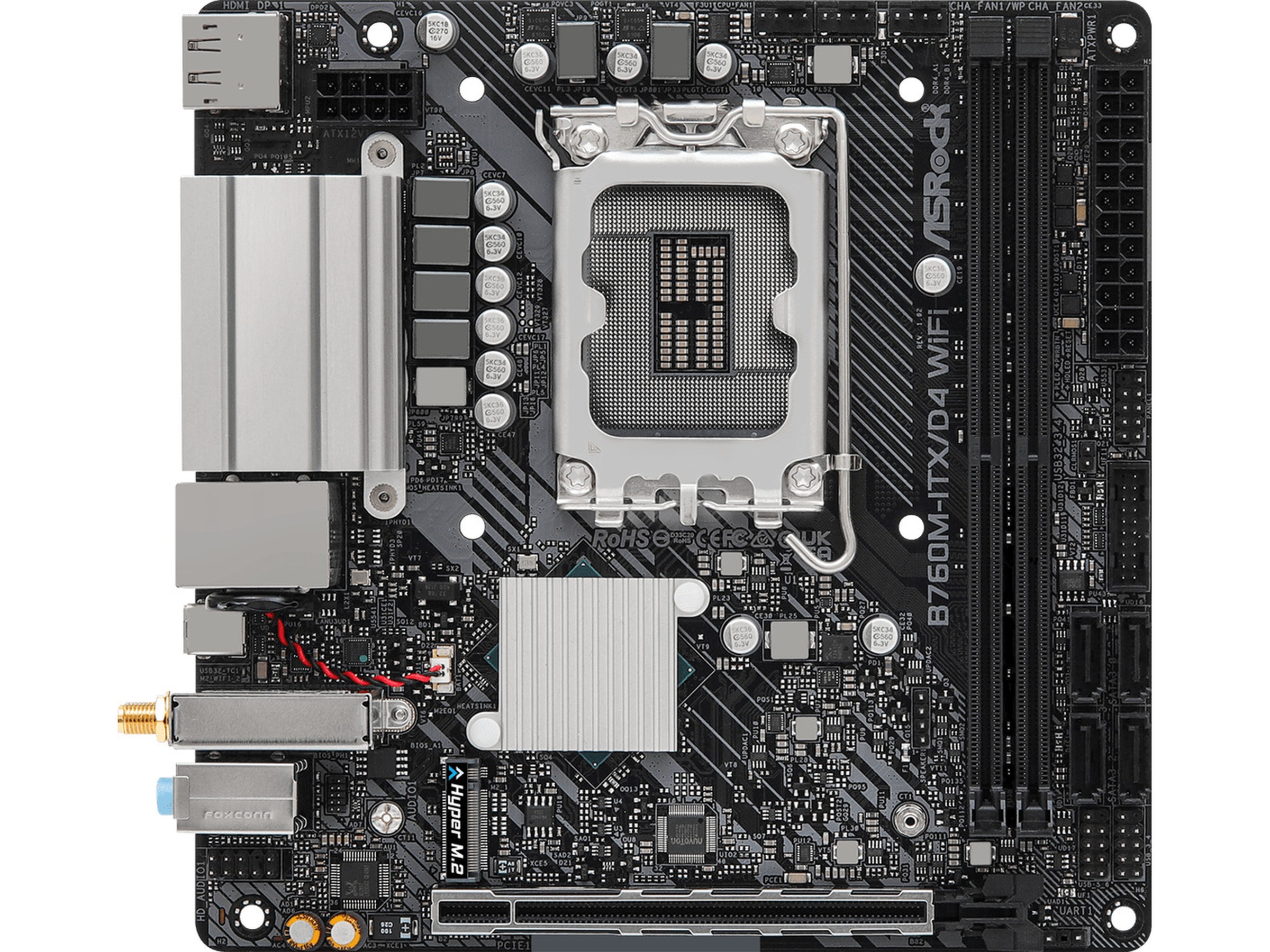 ASRock B760M-ITX/D4 WIFI Moderkort Intel Socket