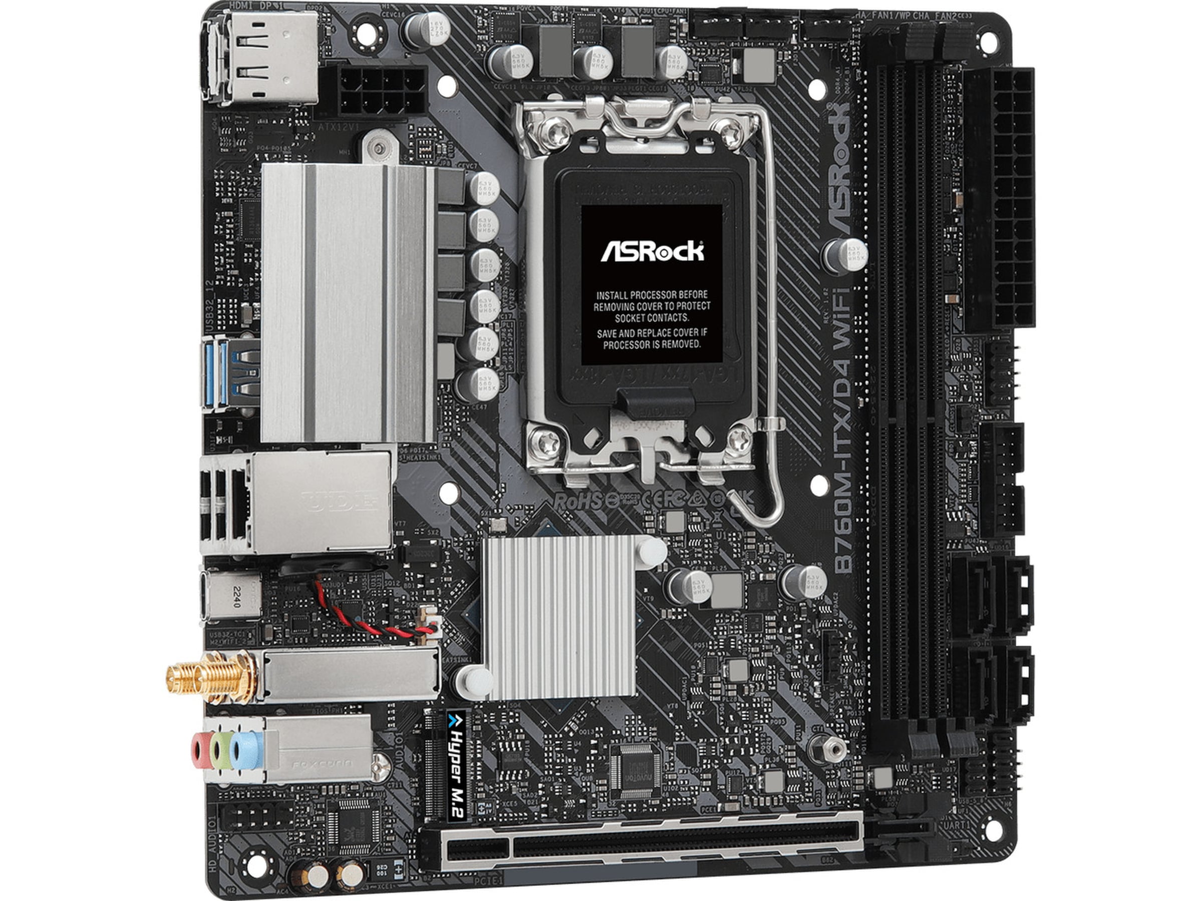 ASRock B760M-ITX/D4 WIFI Moderkort Intel Socket