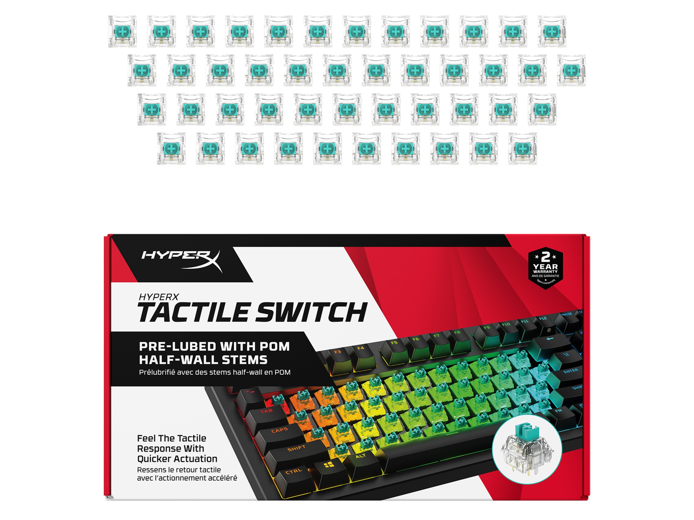 HyperX Tactile Switch Tillbehör till gaming tangentbord och mus