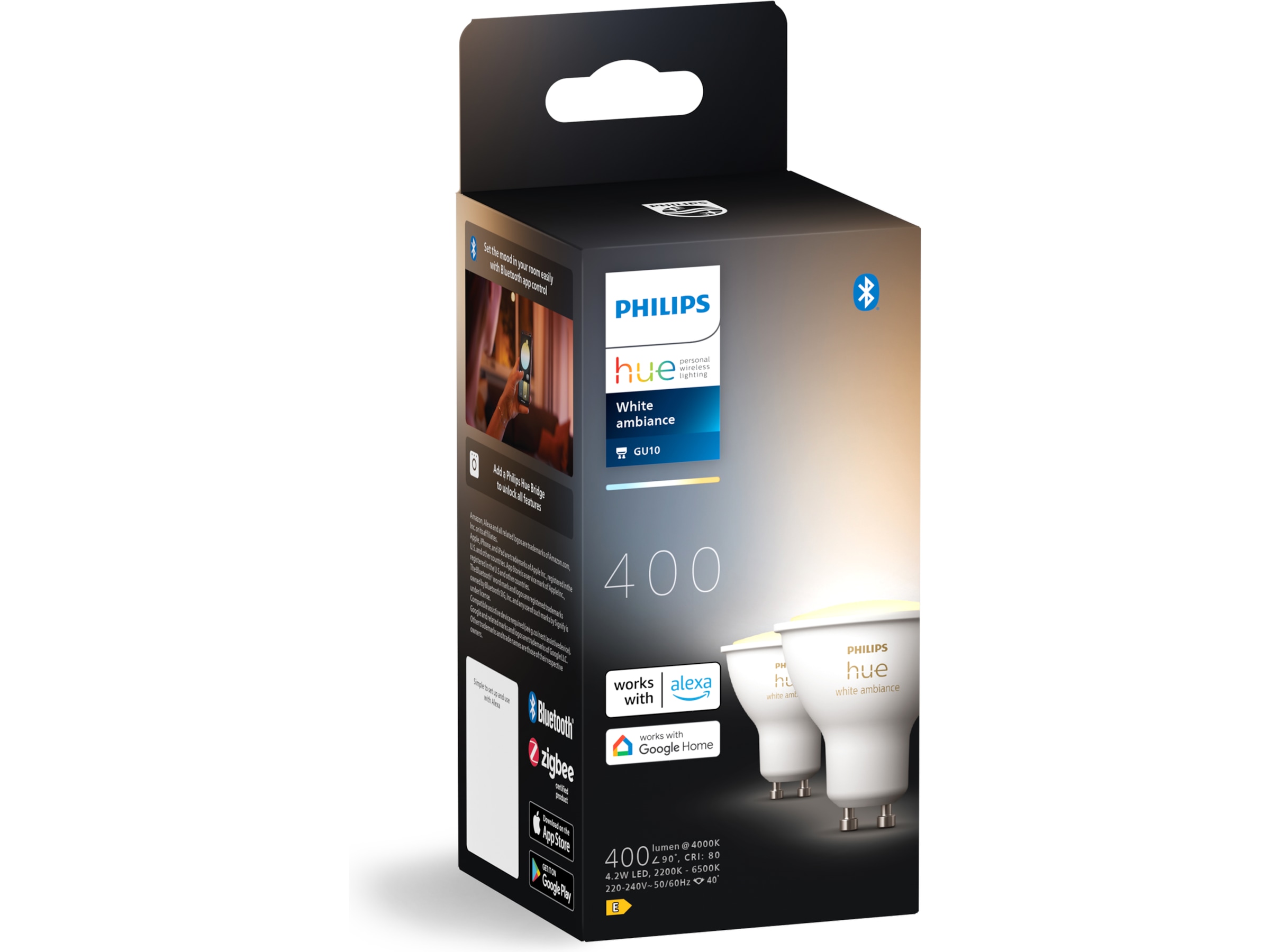 Philips Hue White Ambiance 4.2W GU10 2PK LED-lampor & glödlampor