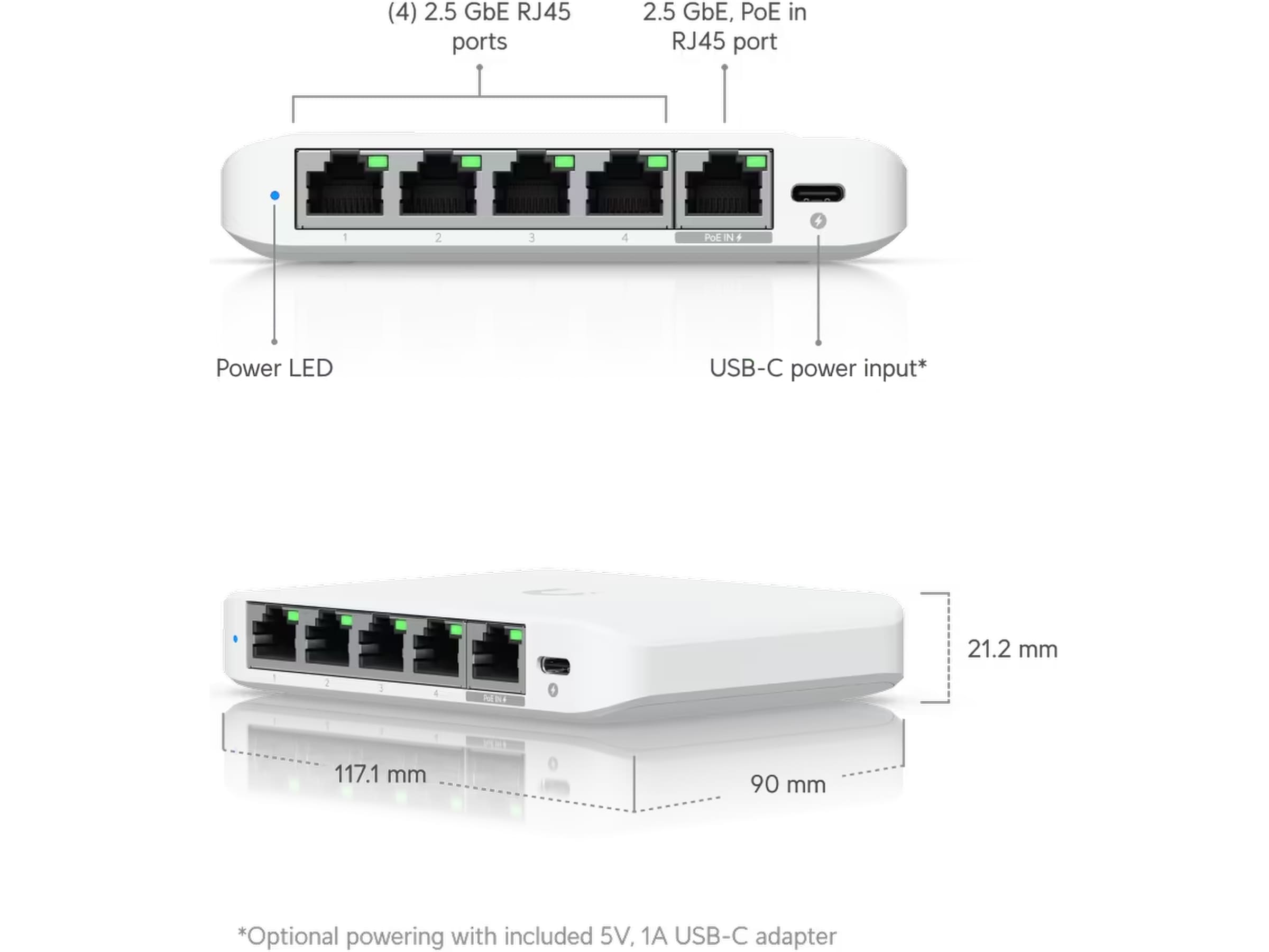Ubiquiti UniFi Flex Mini 2.5.G switch Switchar