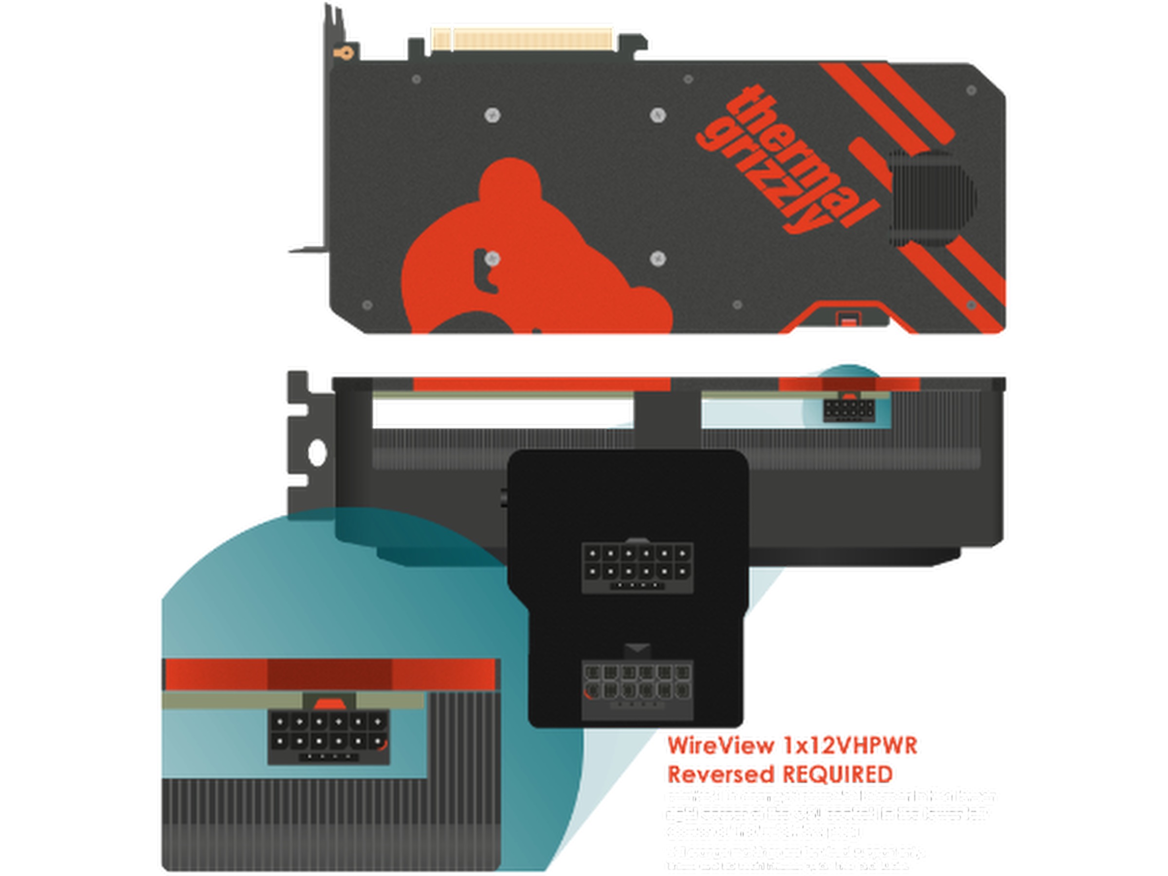 Thermal Grizzly WireView GPU 1x12VHPWR Tillbehör