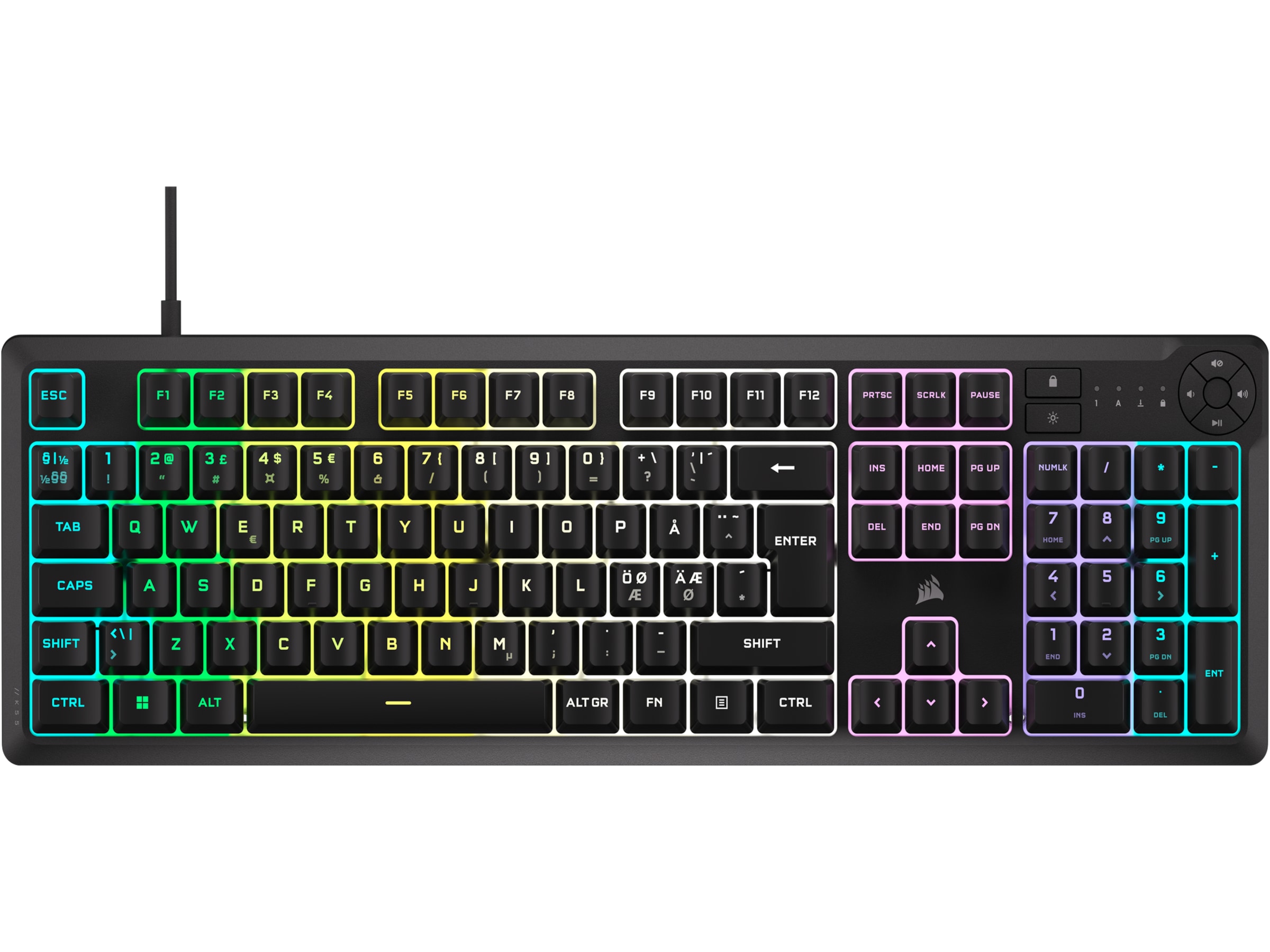 Corsair K55 Core RGB gamingtangentbord (svart) Gamingtangentbord