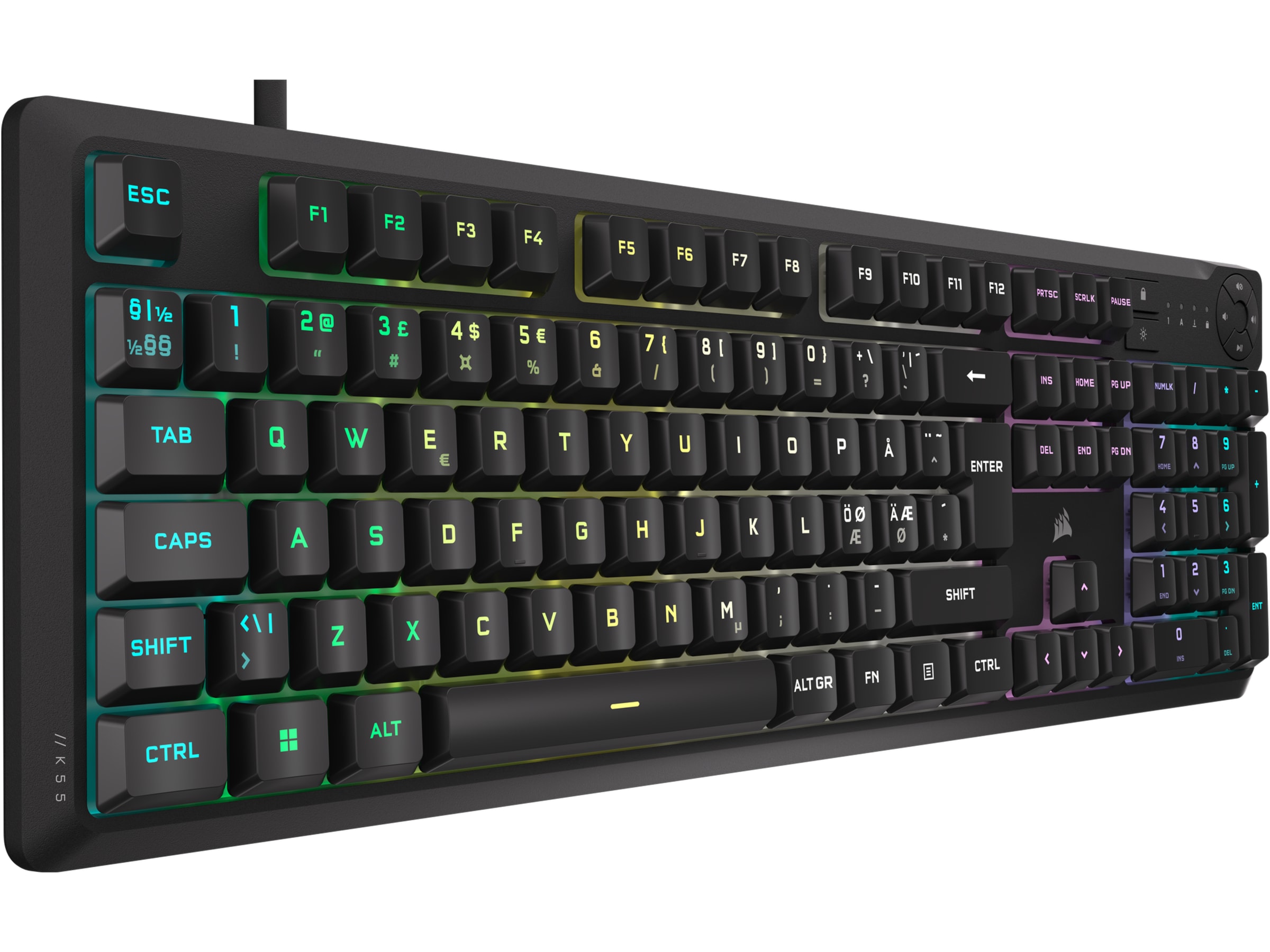 Corsair K55 Core RGB gamingtangentbord (svart) Gamingtangentbord