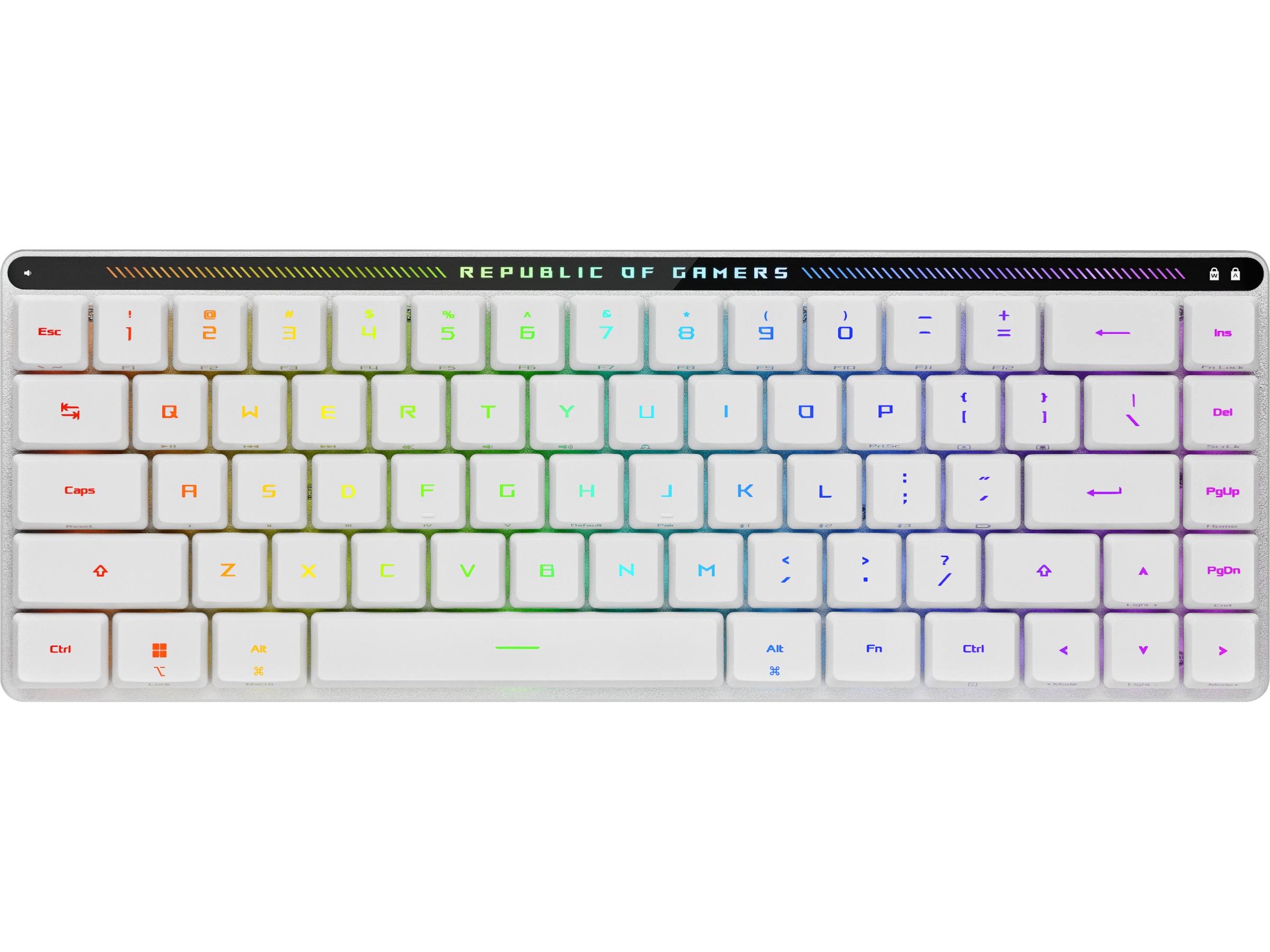 ASUS ROG Falchion RX Low Profile Optical trådlöst gamingtangentbord (vit) Gamingtangentbord