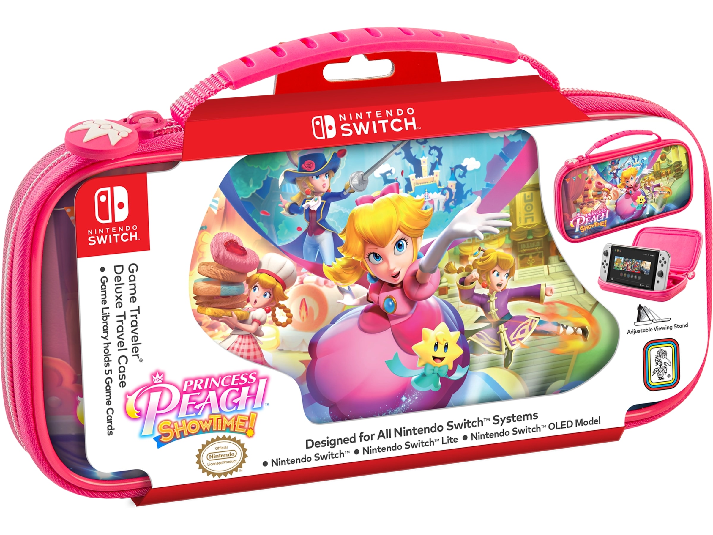 Nintendo Switch Deluxe Reseväska (Princess Peach) Tillbehör till spelkonsoler