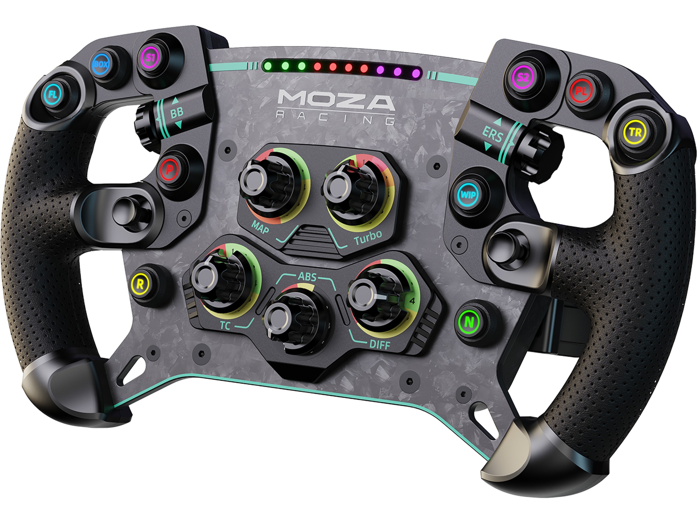 Moza Racing GS V2P Microfiber Leather GT Ratt 30cm Ratt och pedaler