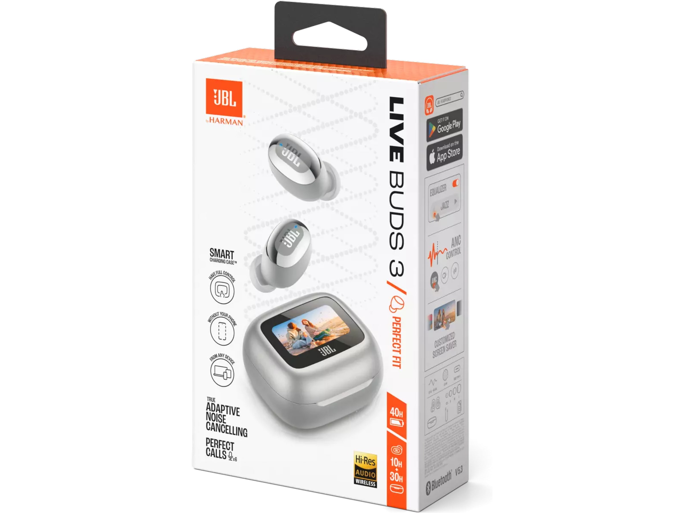 JBL LIVE Buds 3 Trådlösa Hörlurar, In-ear (Silver) In-ear hörlurar