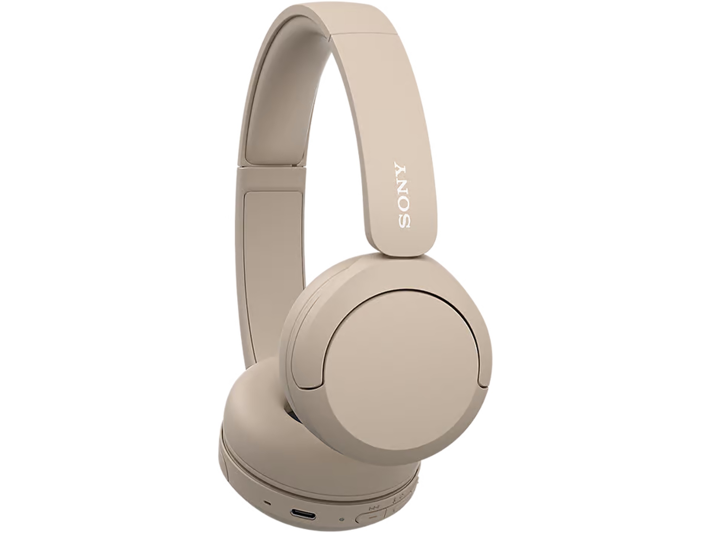Sony WH-CH520 trådlösa hörlura, On-Ear (beige) Hörlurar