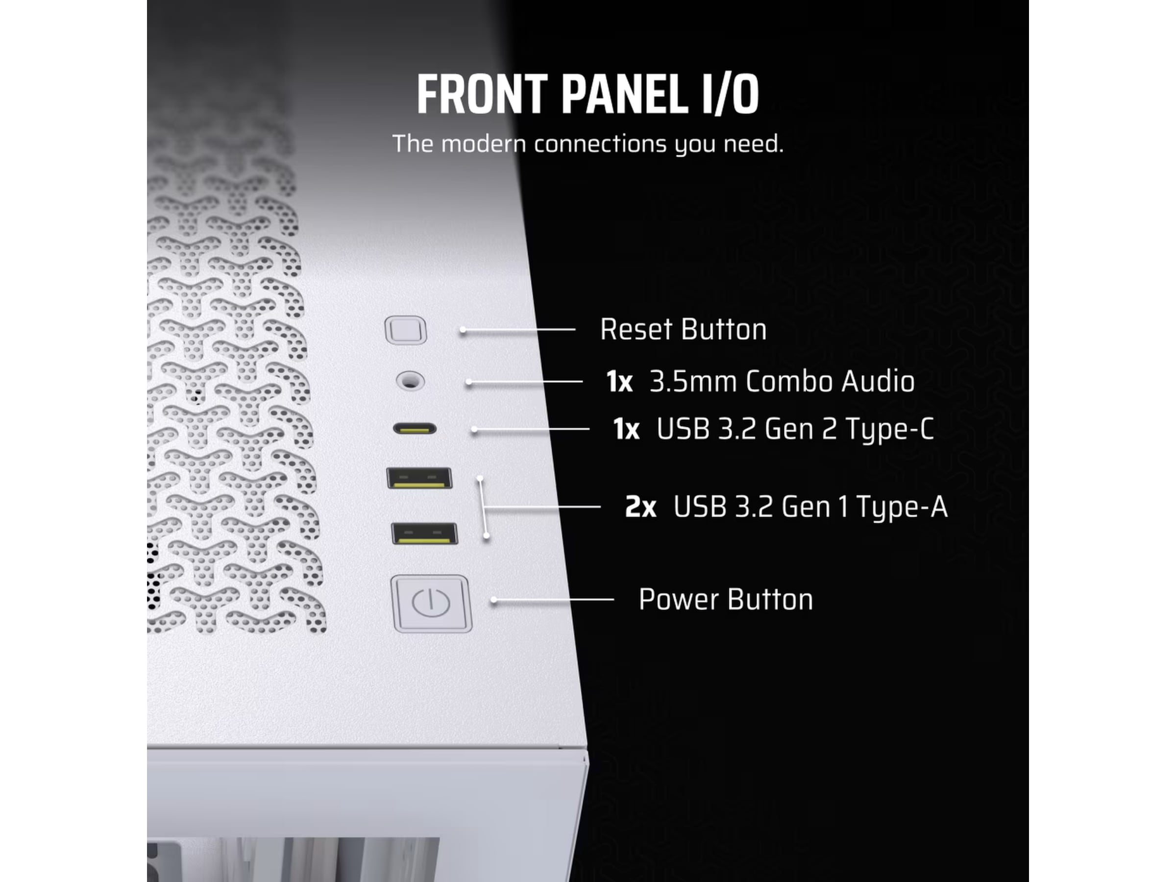 Corsair 3500X Tempered Glass Mid-Tower (vit) Midi tower