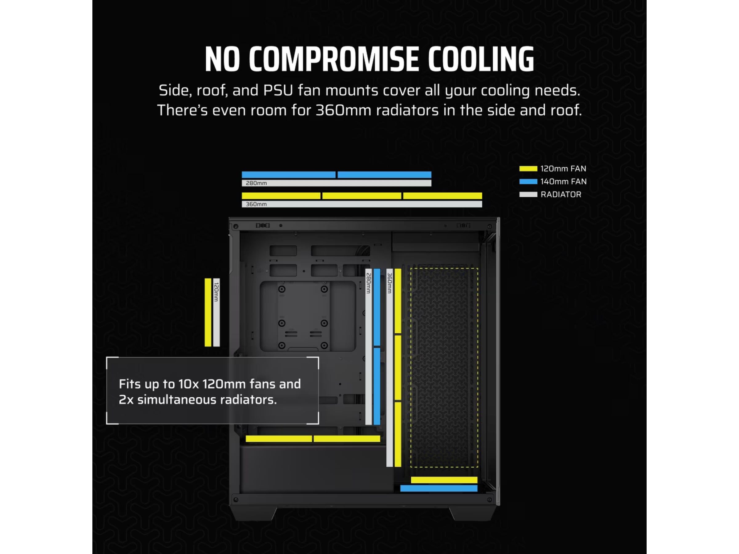Corsair 3500X Tempered Glass Mid-Tower (svart) Midi tower