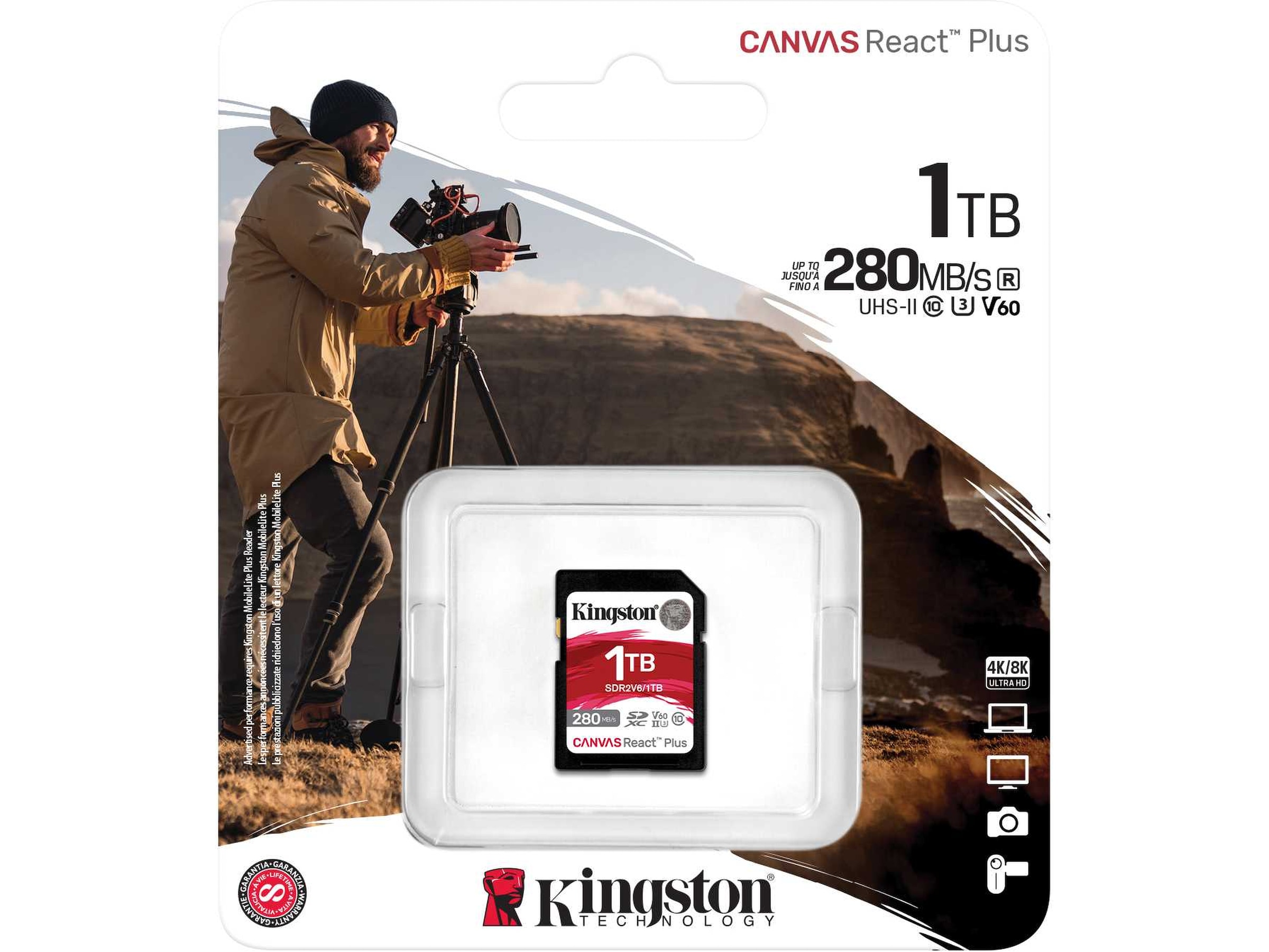 Kingston Canvas React Plus V60 1TB Minneskort