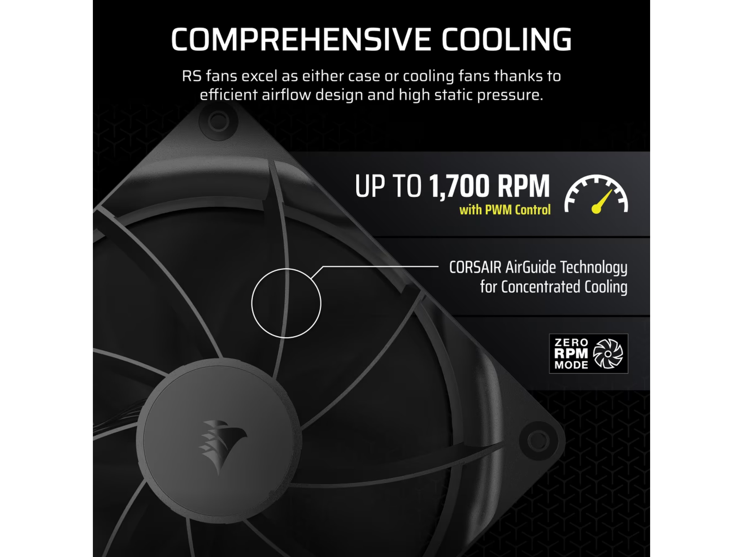 Corsair RS140 Fläkt (svart) Fläkt