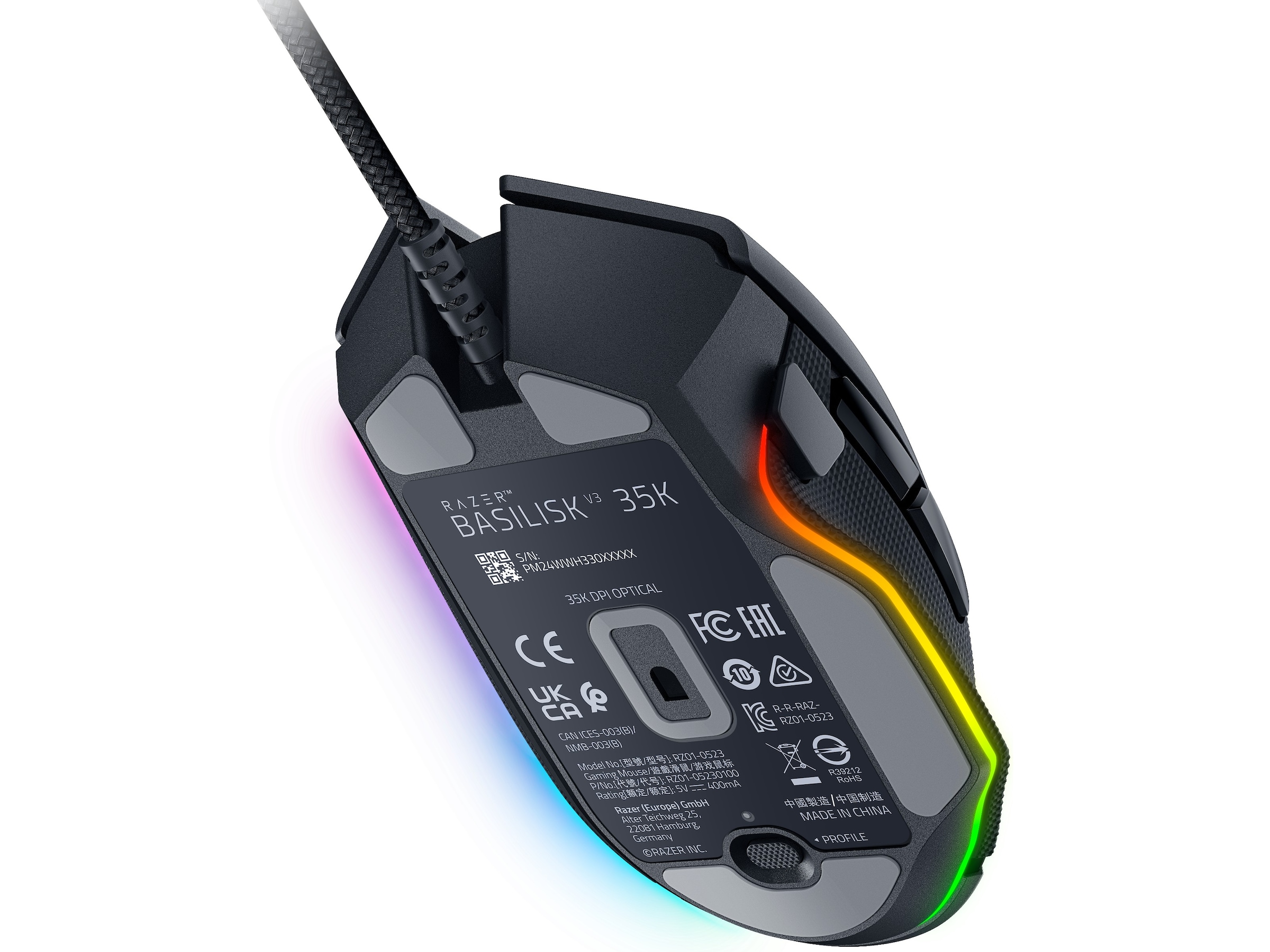 Razer Basilisk V3 35K ergonomisk RGB gaming mus Gamingmus