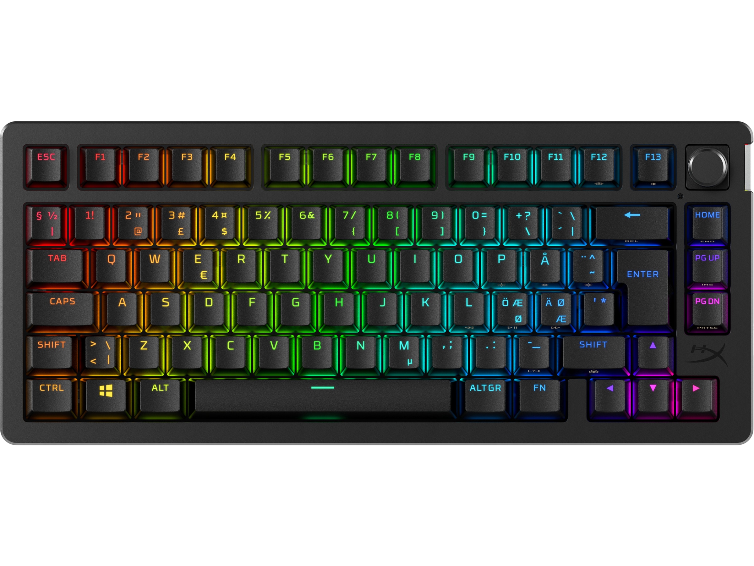 HyperX Alloy Rise 75 Trådlöst Gamingtangentbord (svart) Gamingtangentbord