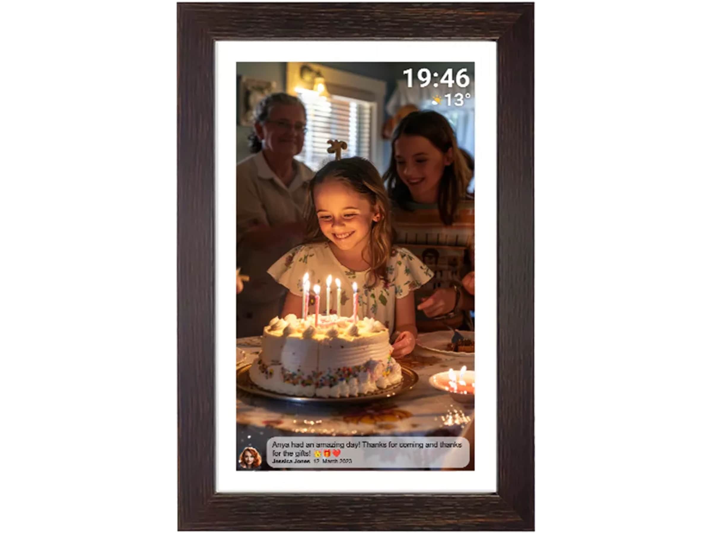 Denver PFF-1543DW 15,6" digital fotoram (mörk ek) TV-ram & tillbehör