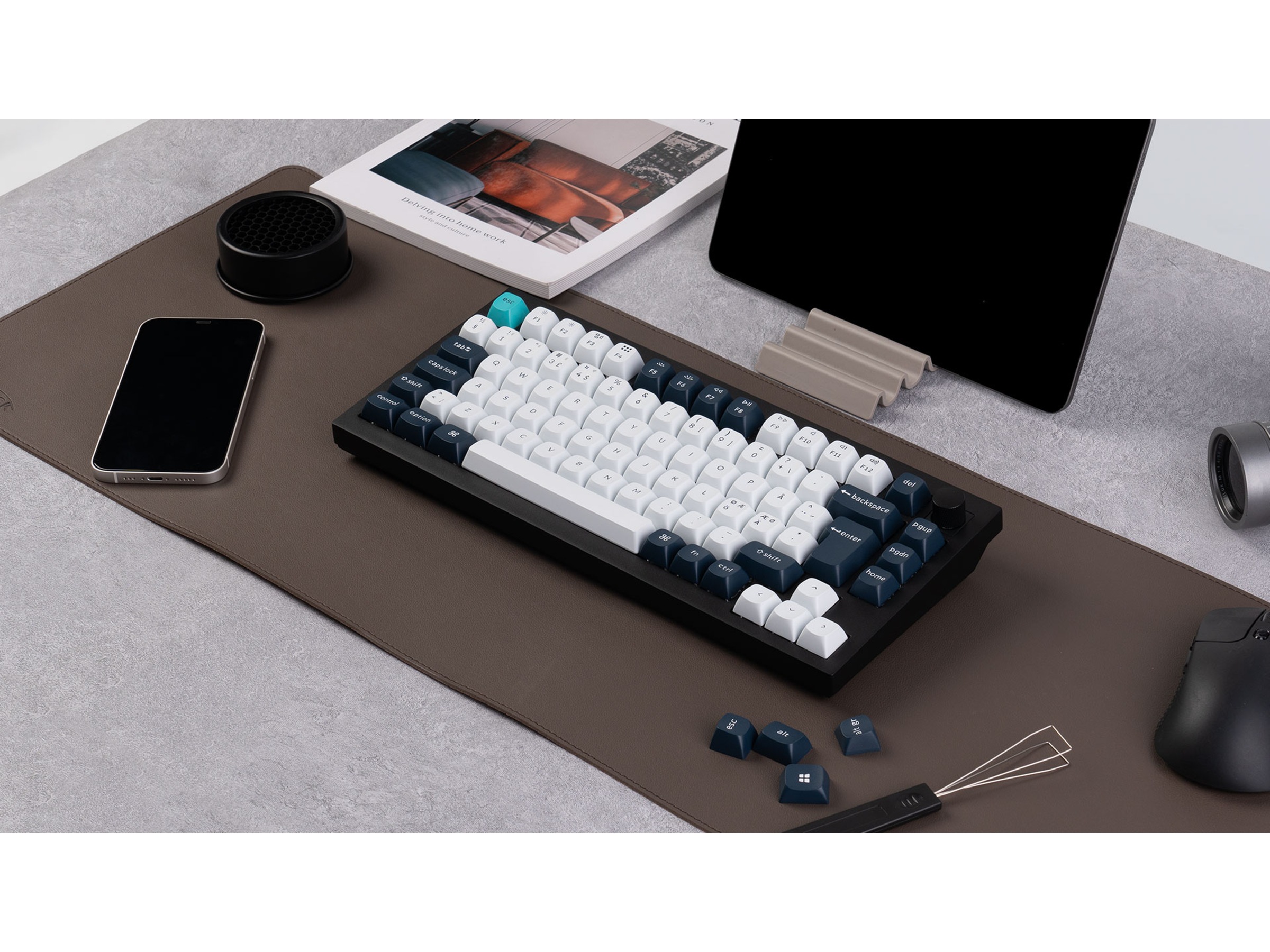 Keychron Q1 MAX 75% trådlös tangentbord Brown Switches -B-Grade Demo tangentbord