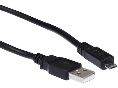USB-A till USB Micro-B kabel 0,3m (svart)