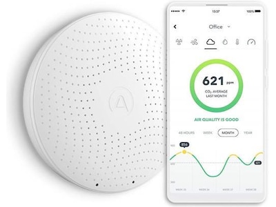 Airthings Wave Plus Luftkvalitetsmätare (vit)