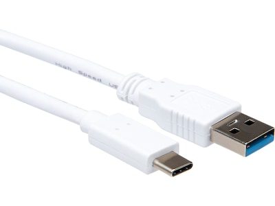 USB-A till USB-C kabel 2m (vit)