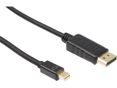 MiniDP till Displayport kabel 1m (svart)