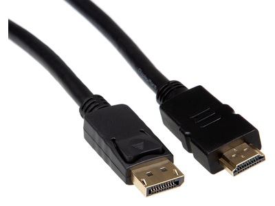 Displayport till HDMI kabel 1m (svart)
